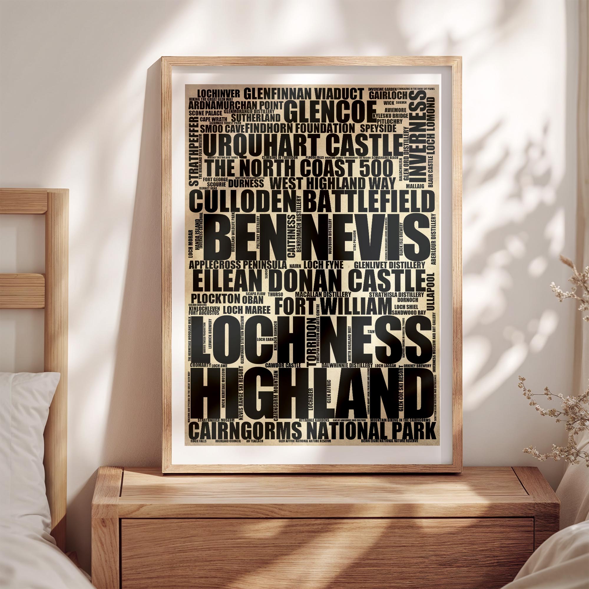 Highland - Premium Typographic Word Cloud Prints, Posters & Gifts