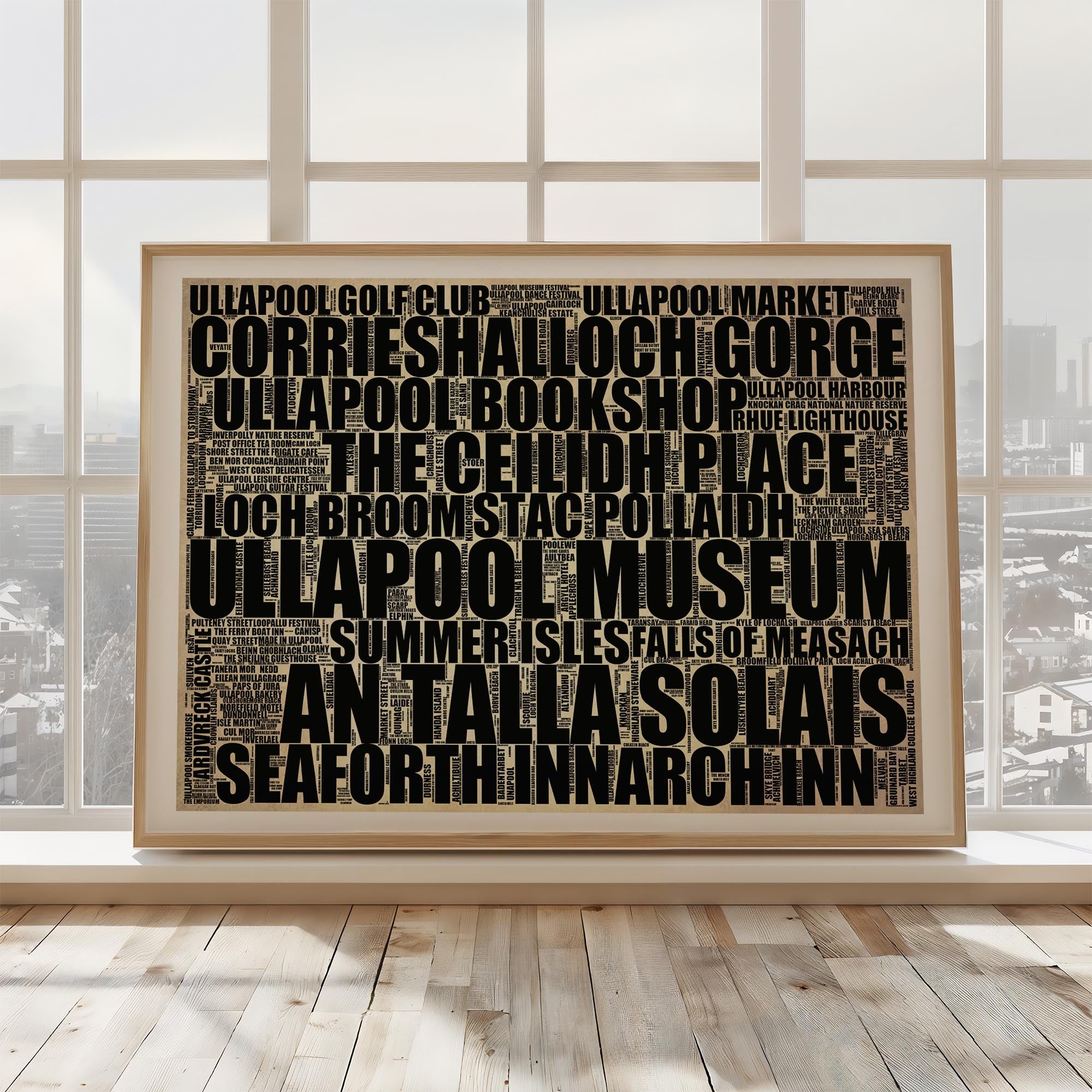 Ullapool - Premium Typographic Word Cloud Prints, Posters & Gifts