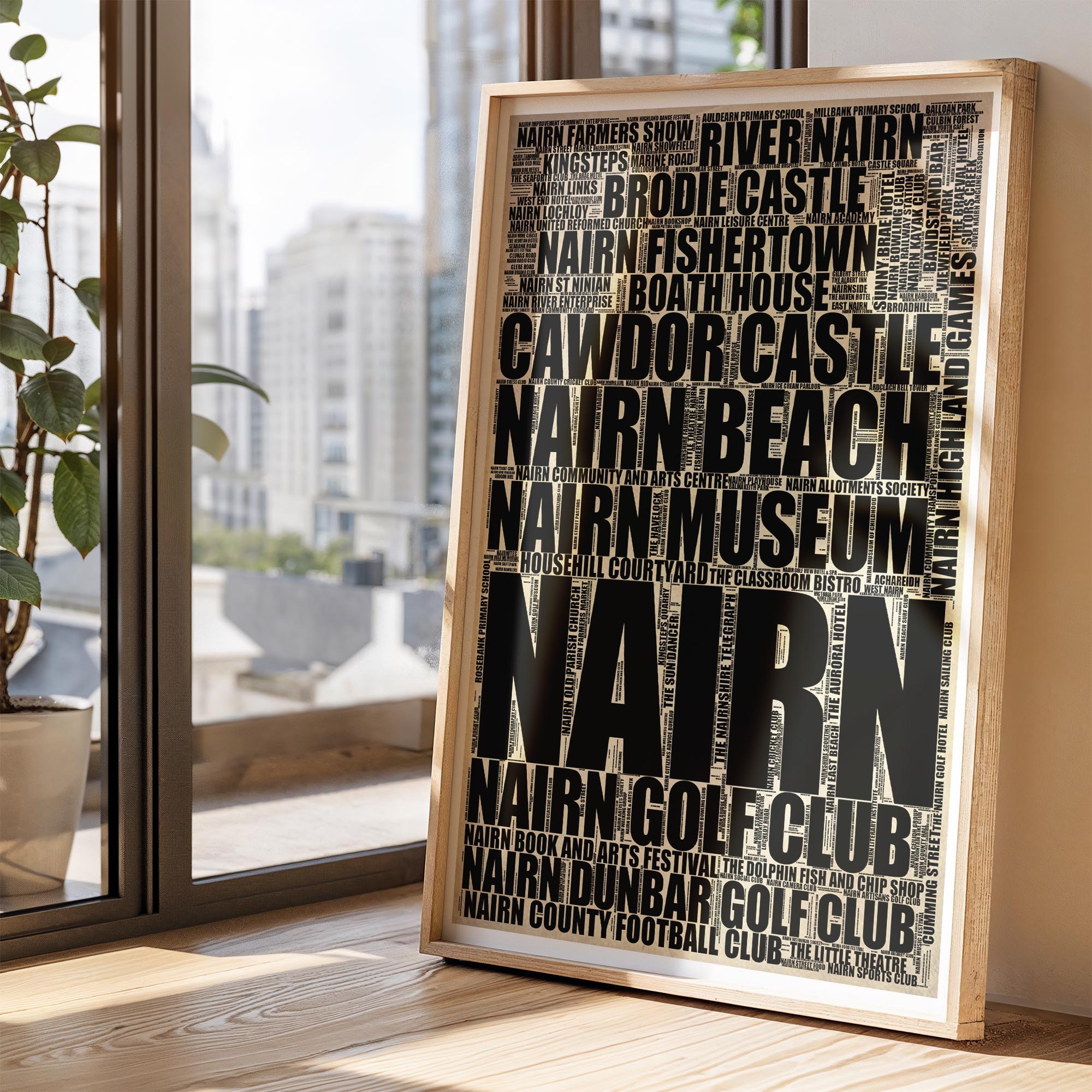 Nairn - Premium Typographic Word Cloud Prints, Posters & Gifts