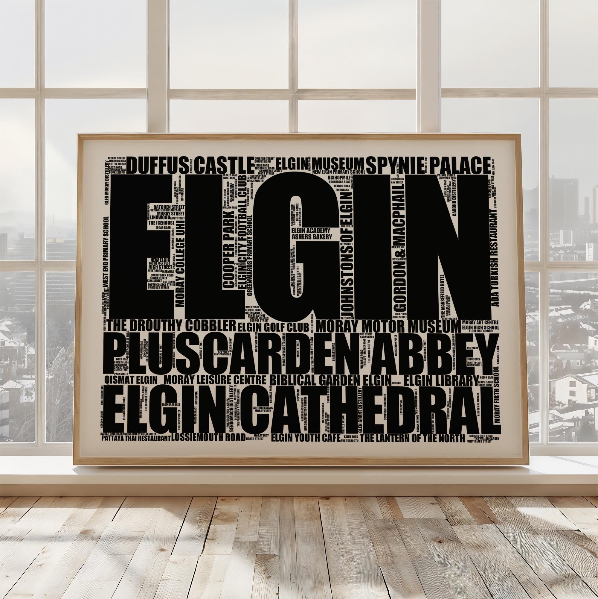 Elgin - Premium Typographic Word Cloud Prints, Posters & Gifts