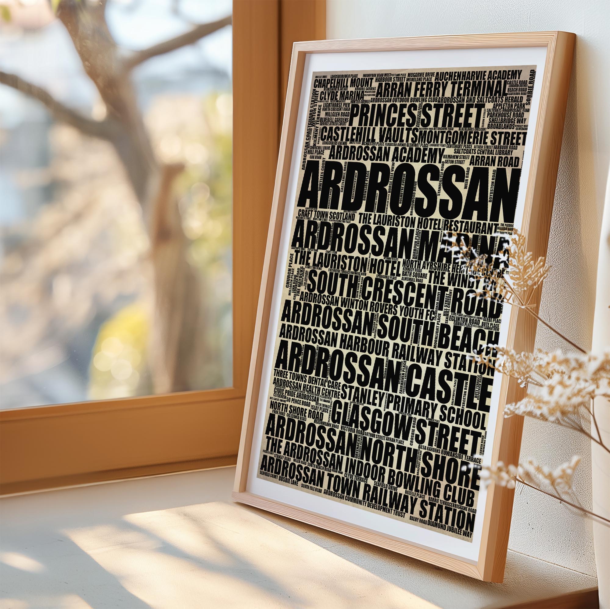 Ardrossan - Premium Typographic Word Cloud Prints, Posters & Gifts