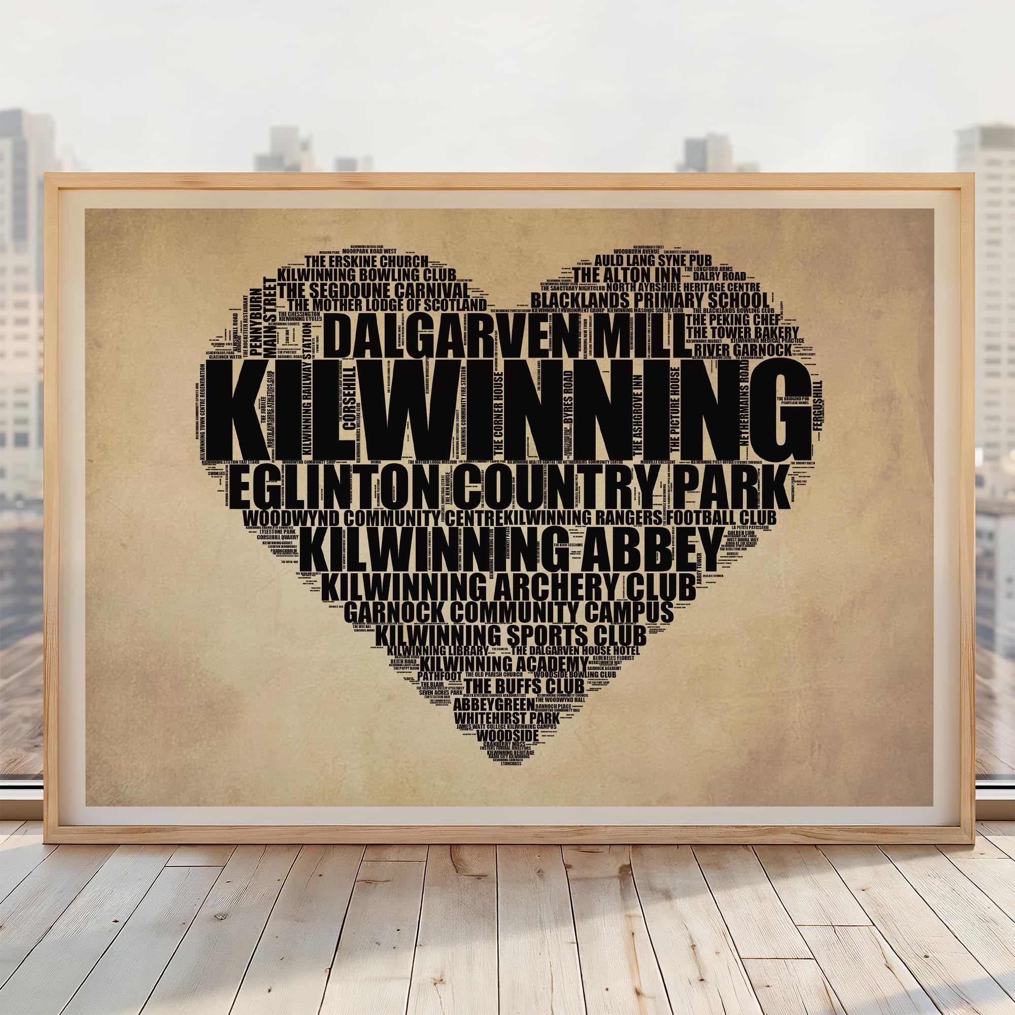 Kilwinning - Premium Typographic Word Cloud Prints, Posters & Gifts