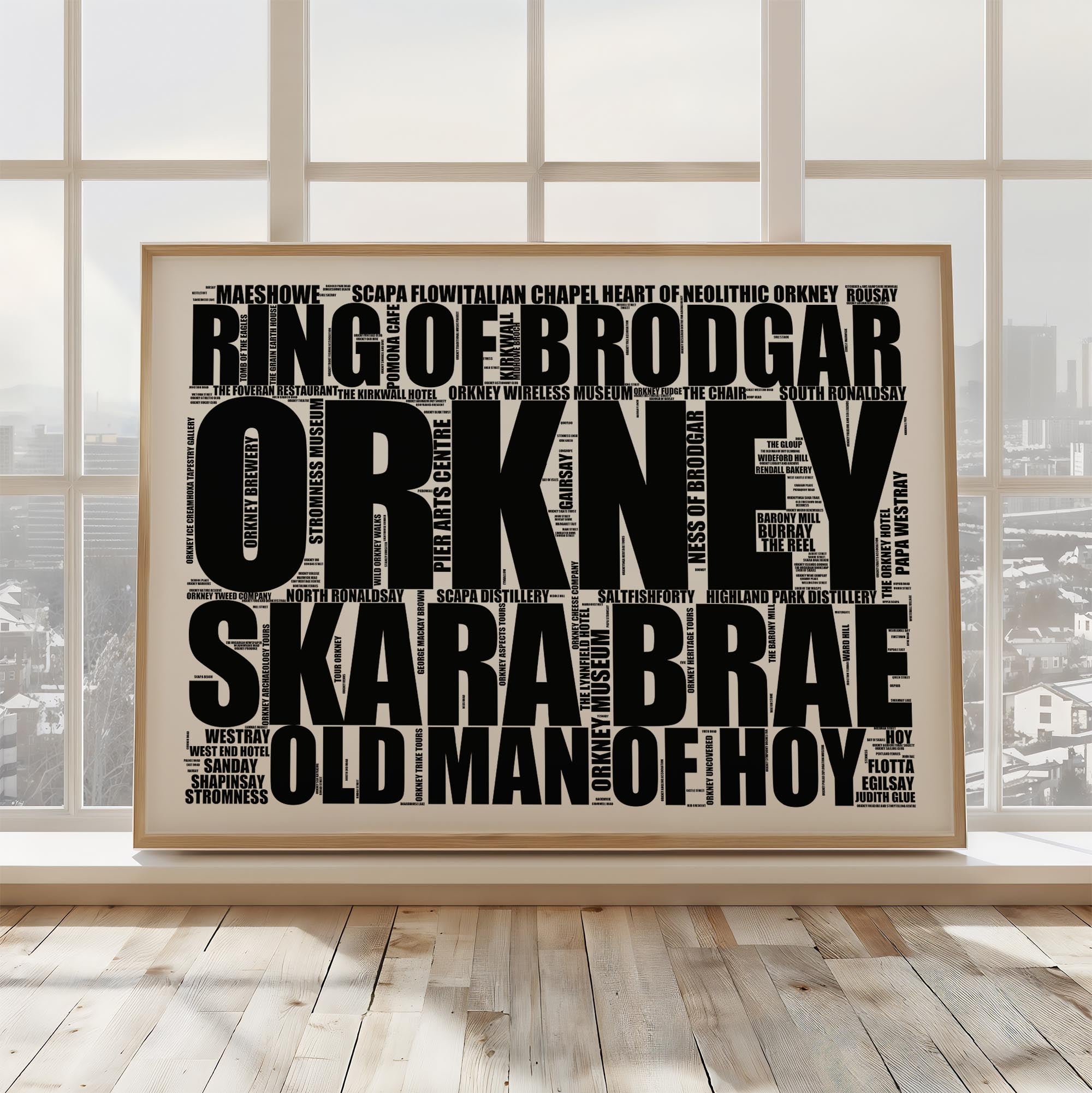 Orkney - Premium Typographic Word Cloud Prints, Posters & Gifts
