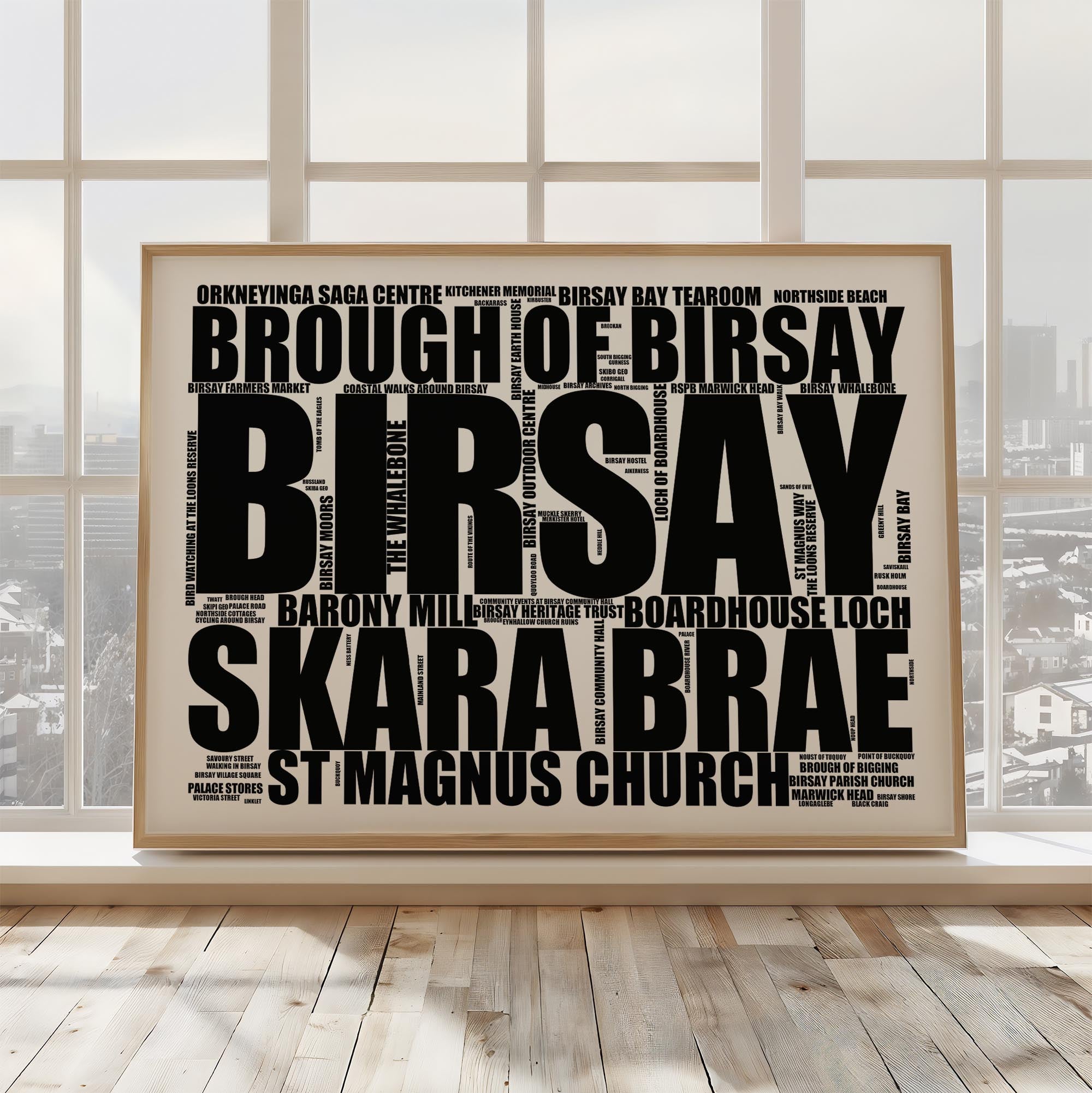 Birsay - Premium Typographic Word Cloud Prints, Posters & Gifts