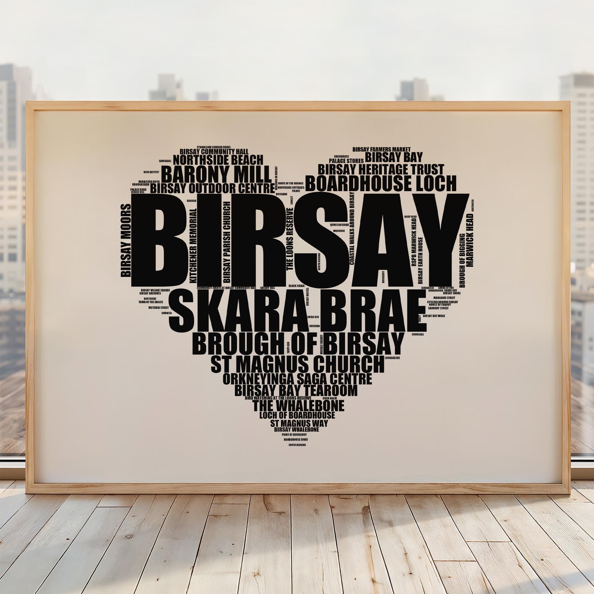 Birsay - Premium Typographic Word Cloud Prints, Posters & Gifts