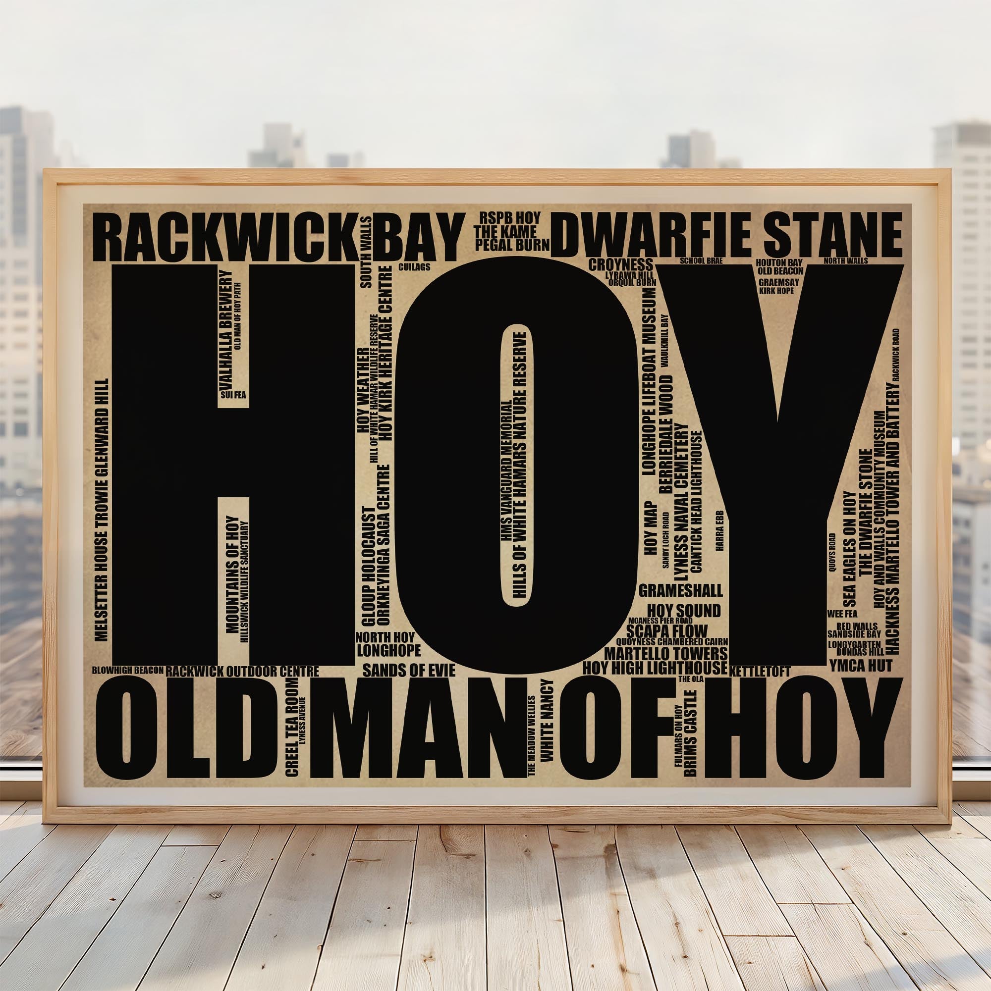 Hoy - Premium Typographic Word Cloud Prints, Posters & Gifts