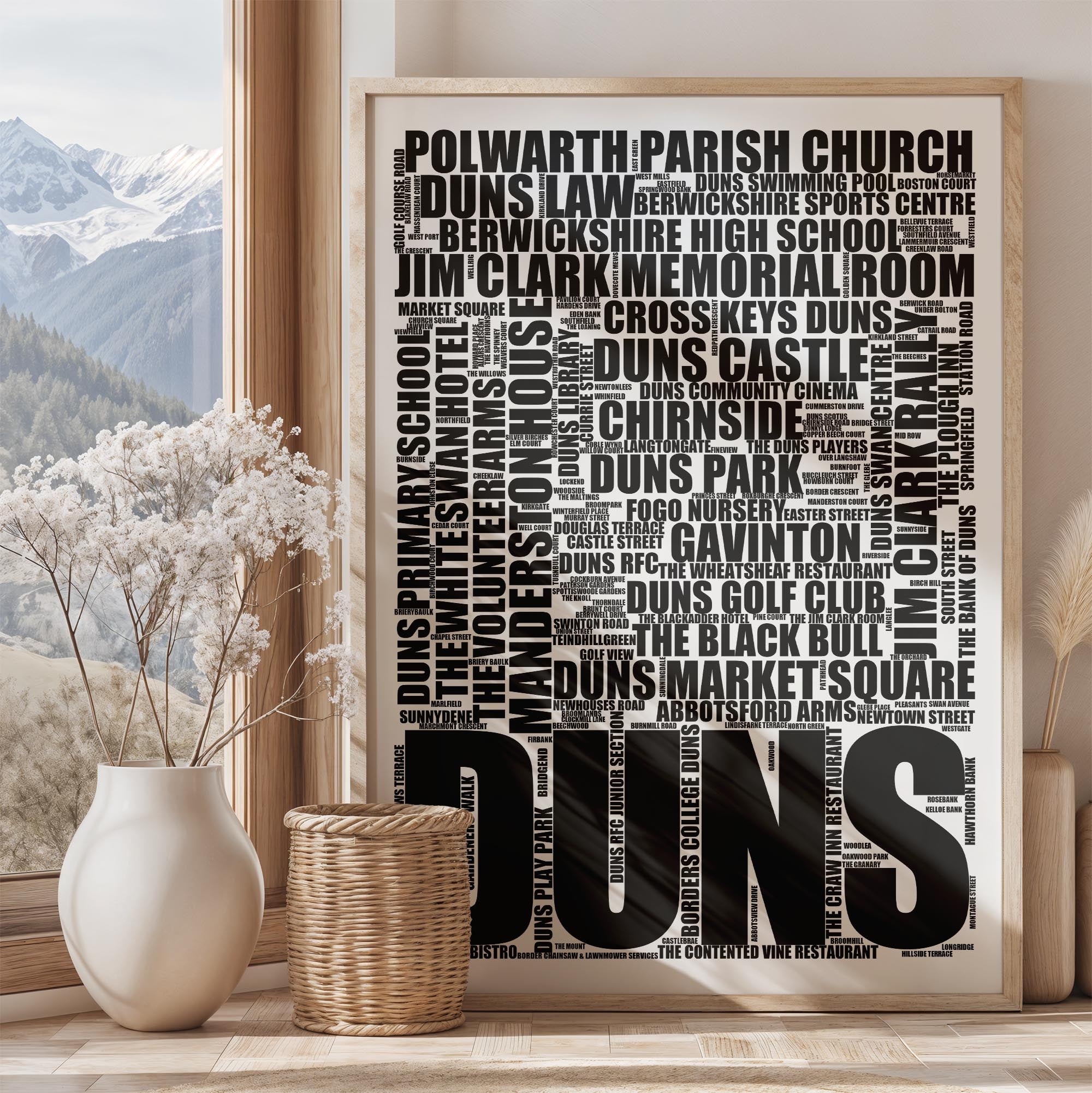 Duns - Premium Typographic Word Cloud Prints, Posters & Gifts