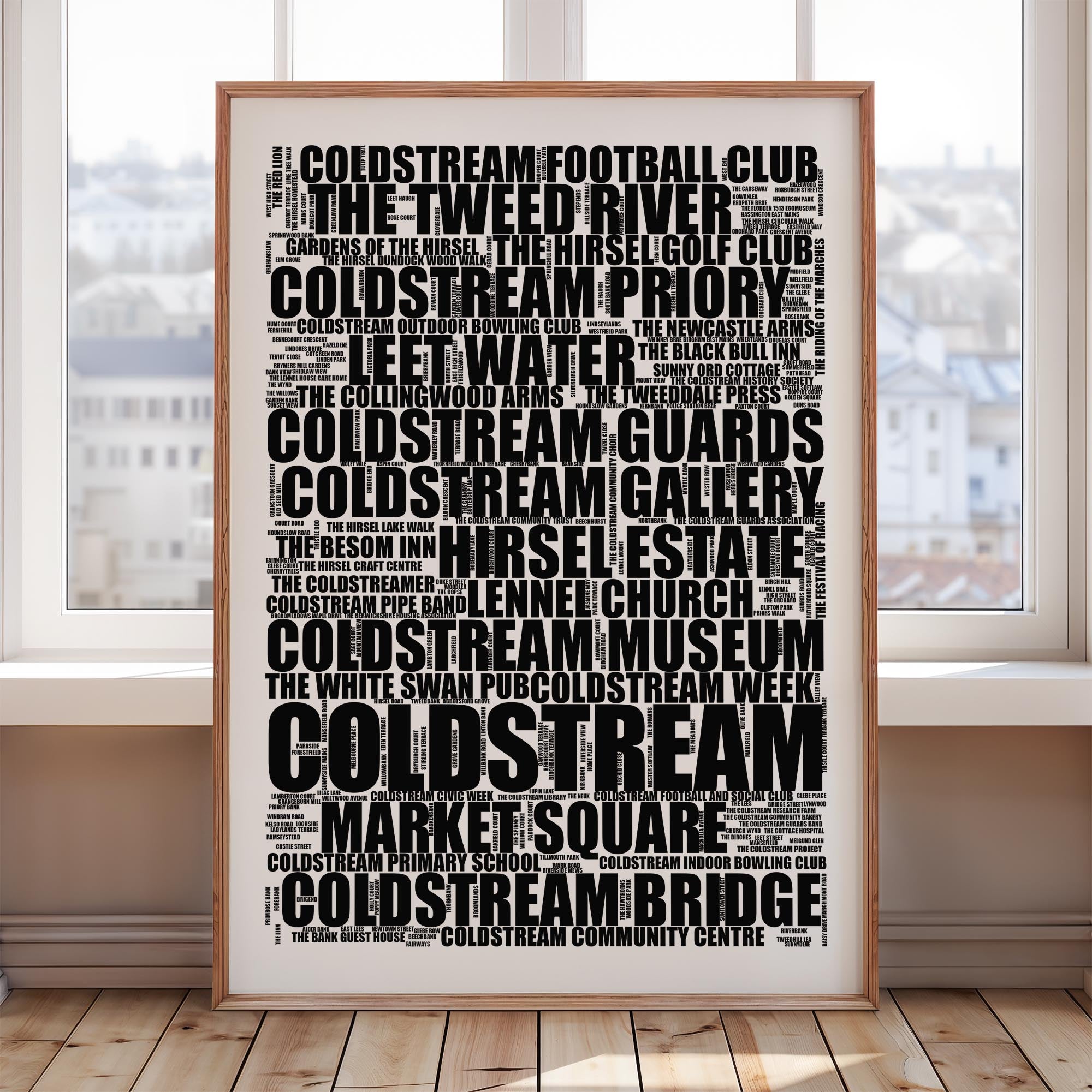 Coldstream - Premium Typographic Word Cloud Prints, Posters & Gifts