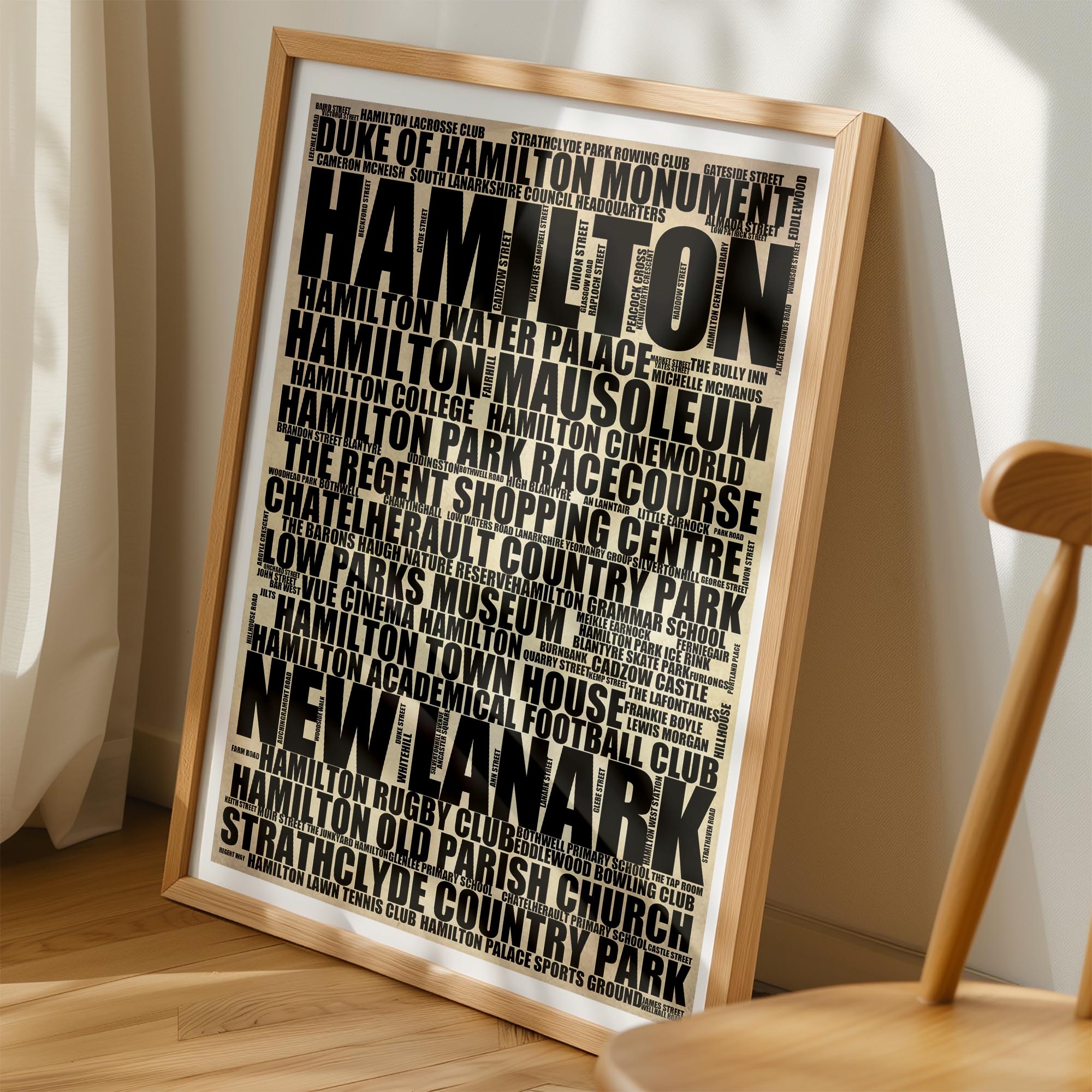 Hamilton - Premium Typographic Word Cloud Prints, Posters & Gifts