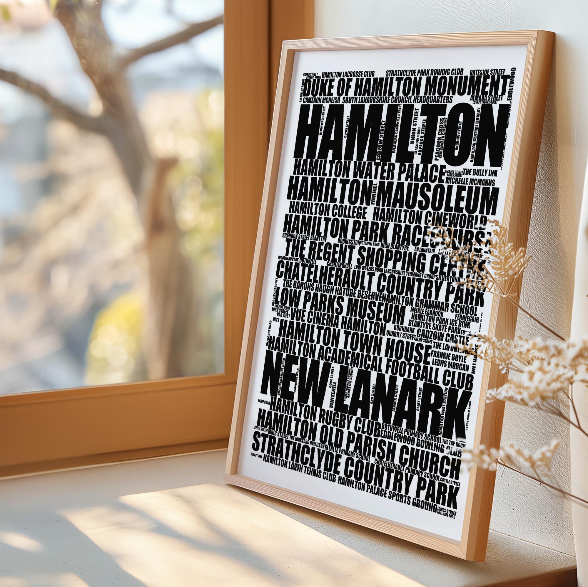 Hamilton - Premium Typographic Word Cloud Prints, Posters & Gifts