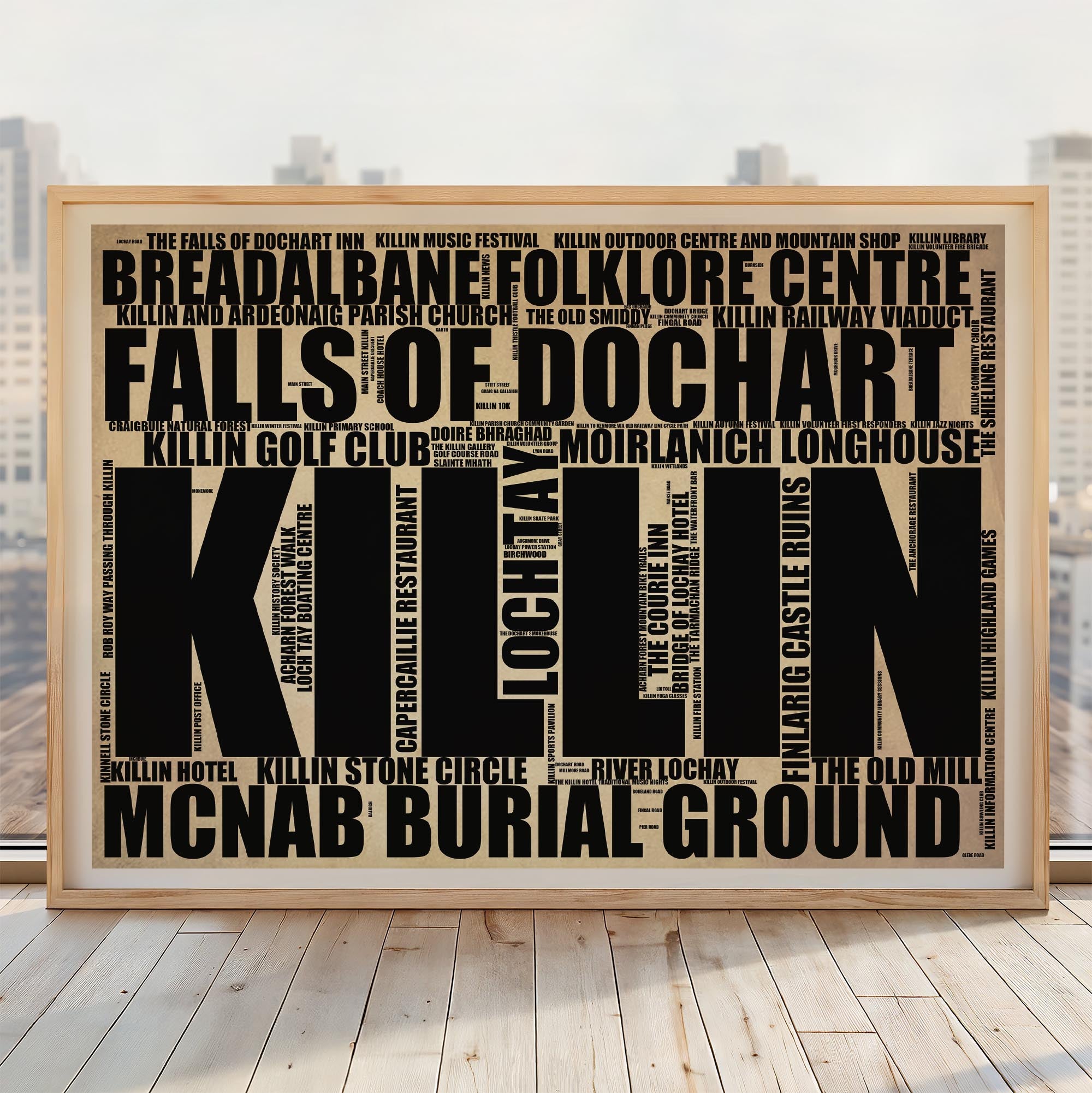 Killin - Premium Typographic Word Cloud Prints, Posters & Gifts