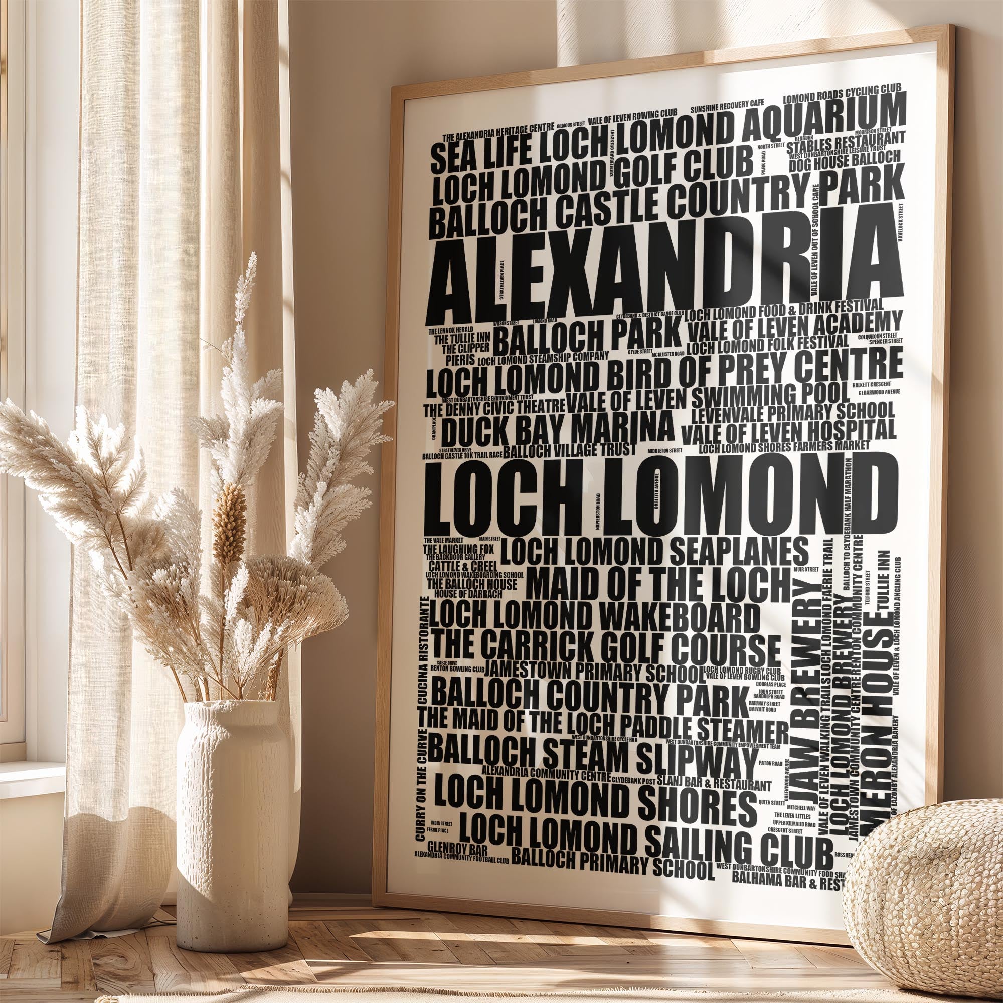 Alexandria - Premium Typographic Word Cloud Prints, Posters & Gifts