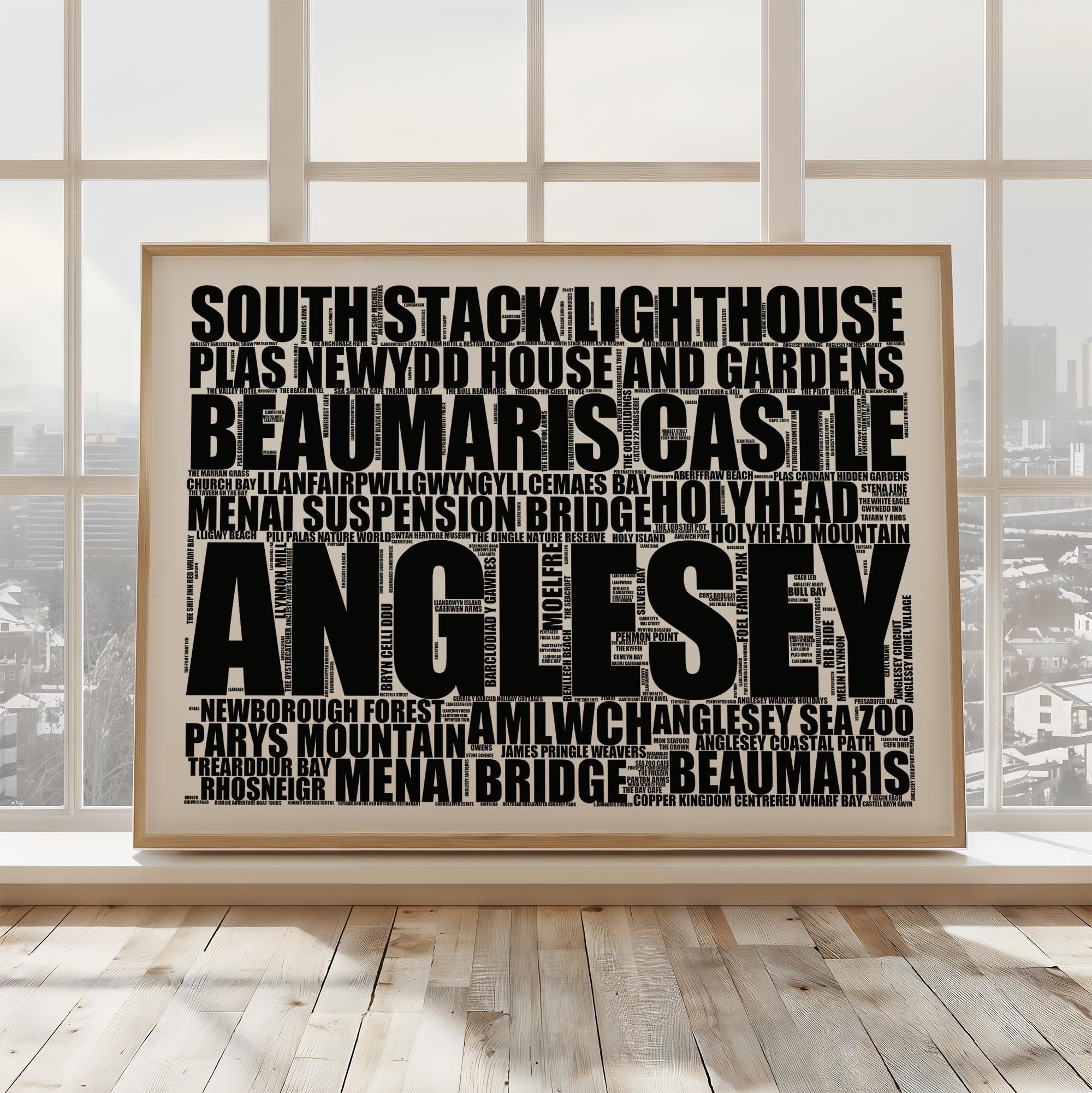 Anglesey - Premium Typographic Word Cloud Prints, Posters & Gifts