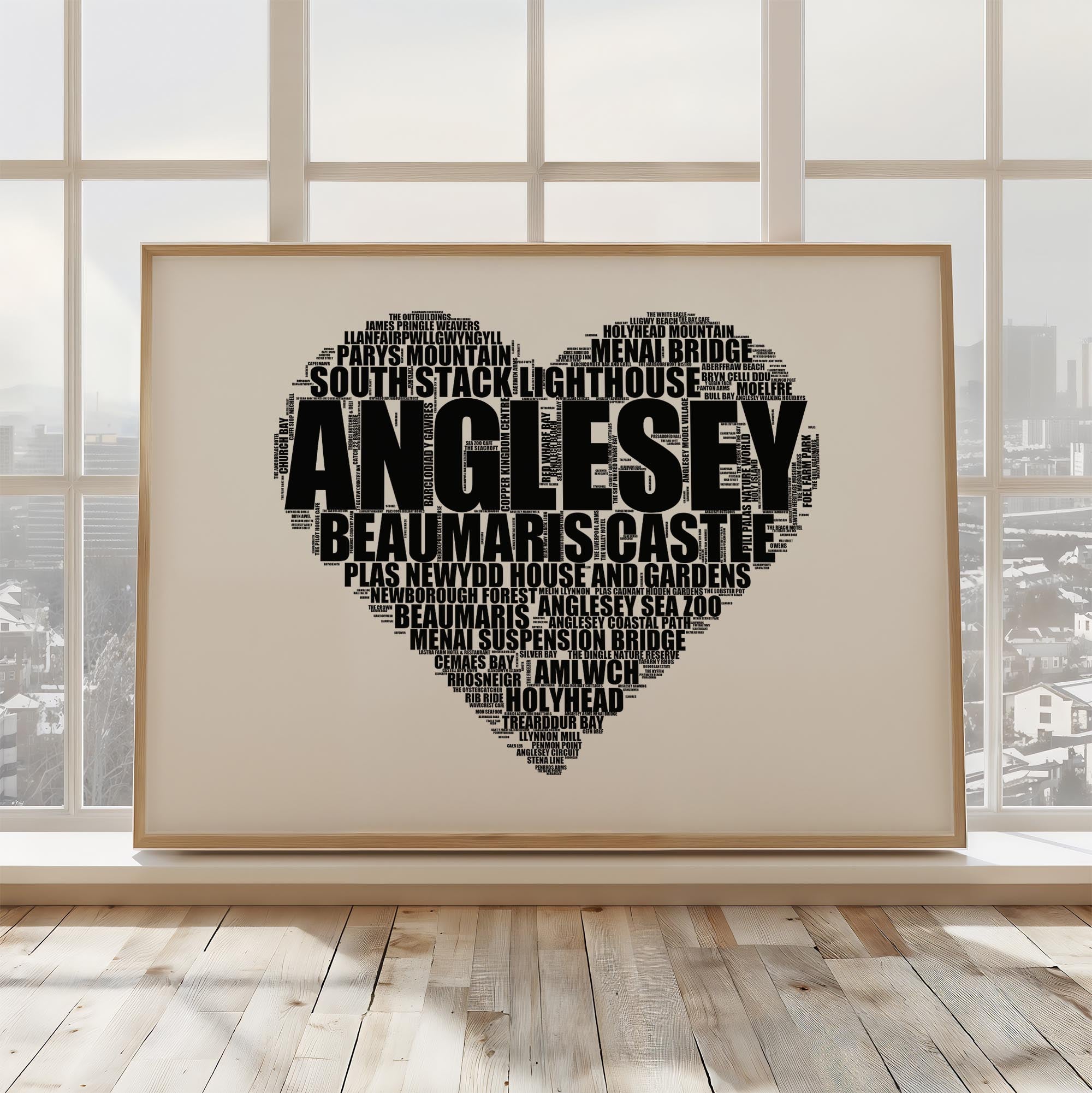 Anglesey - Premium Typographic Word Cloud Prints, Posters & Gifts