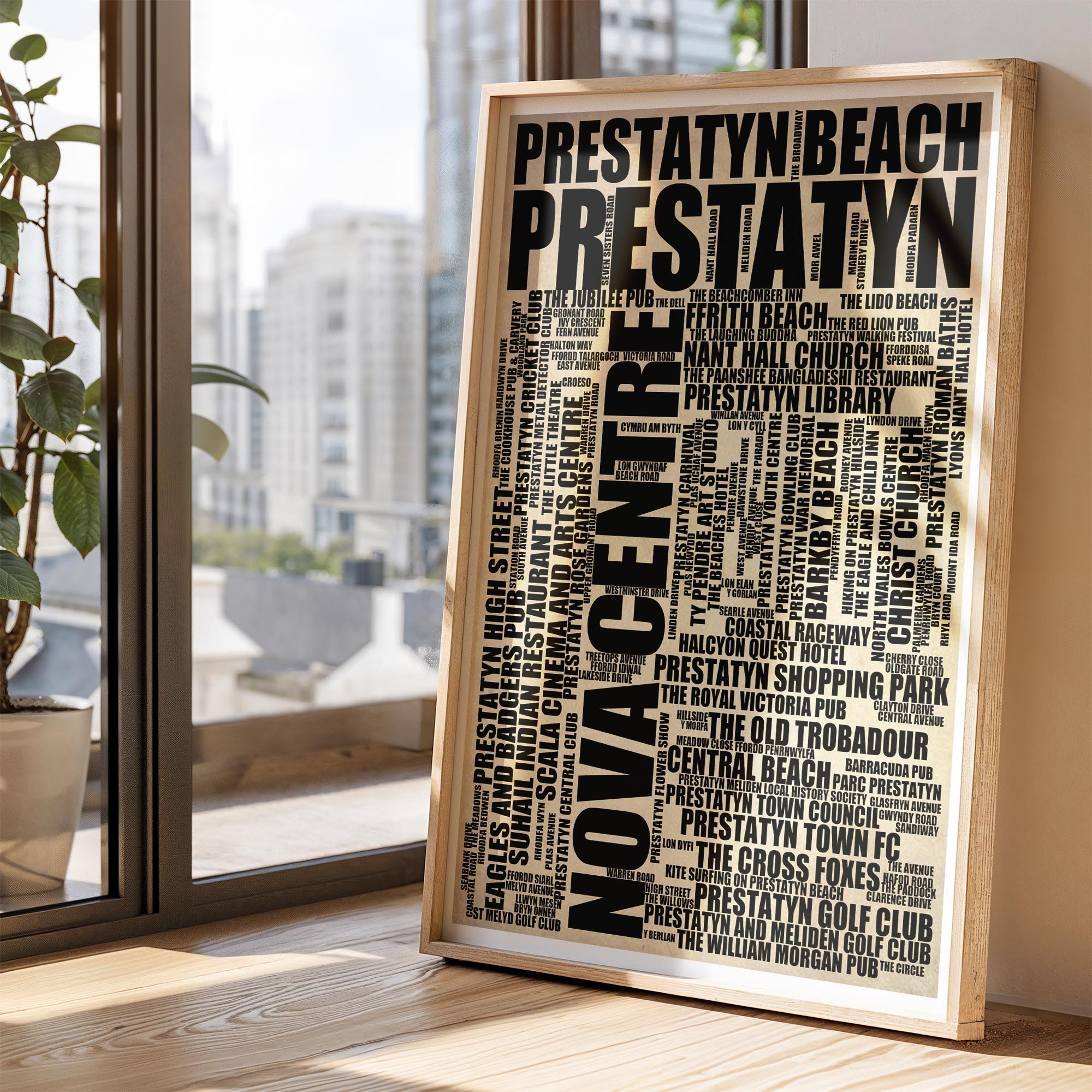 Prestatyn - Premium Typographic Word Cloud Prints, Posters & Gifts