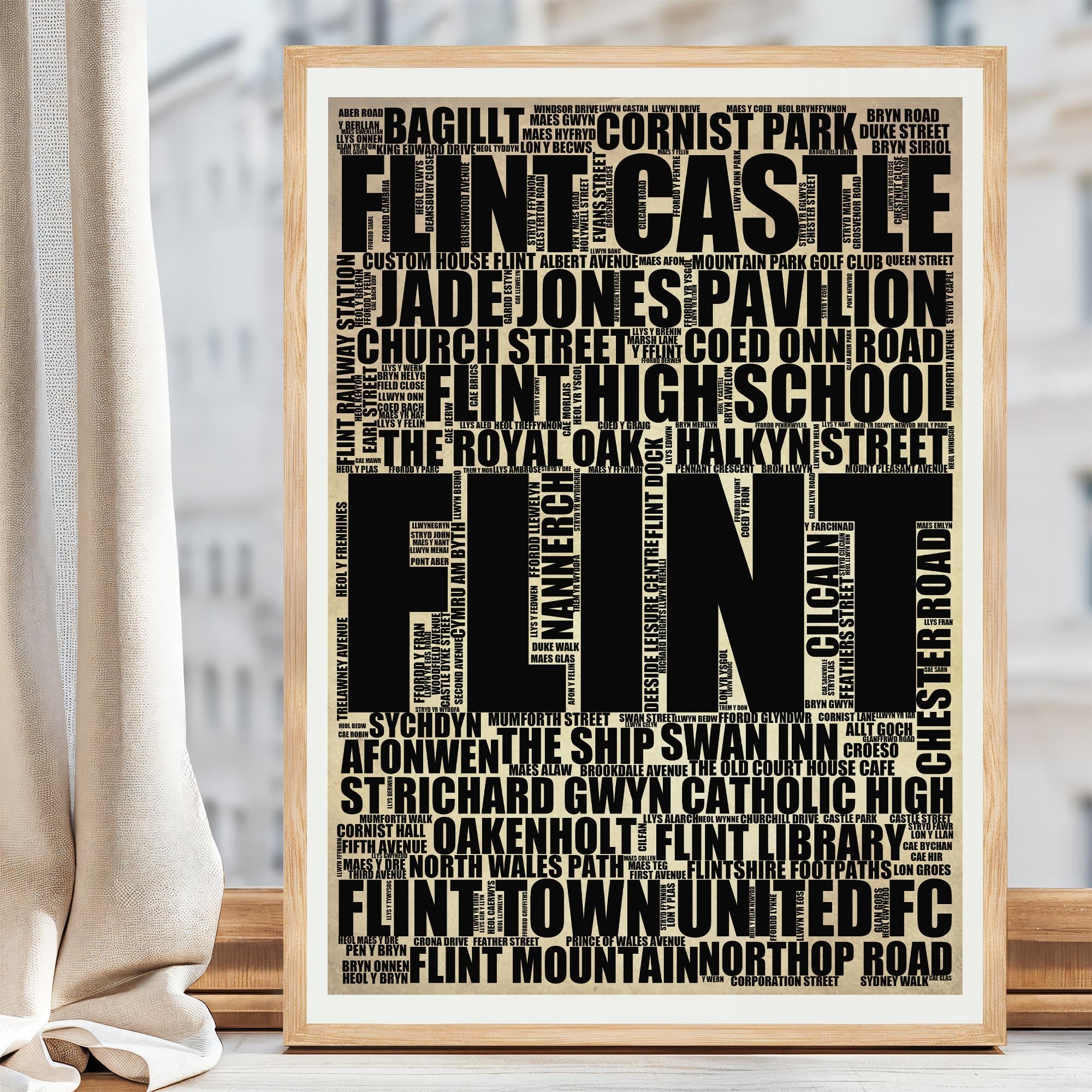 Flint - Premium Typographic Word Cloud Prints, Posters & Gifts