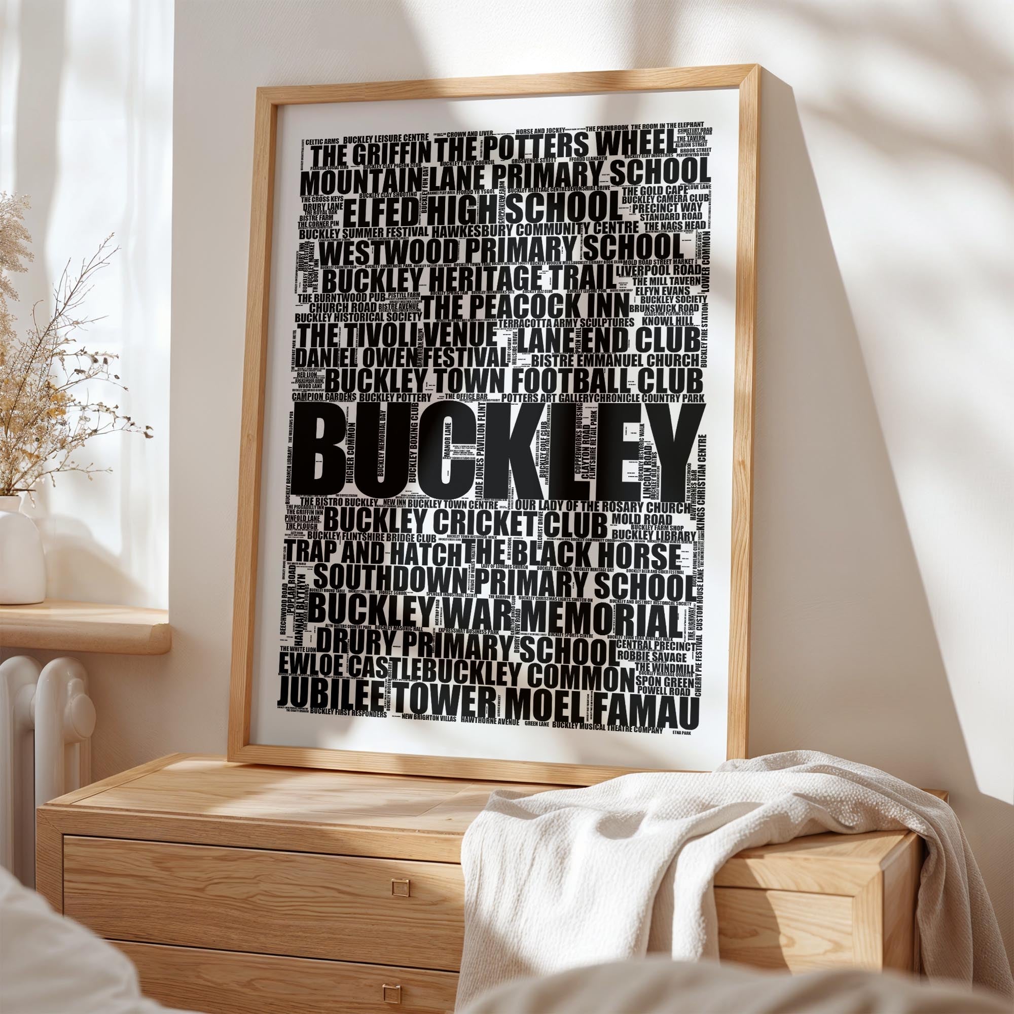 Buckley - Premium Typographic Word Cloud Prints, Posters & Gifts