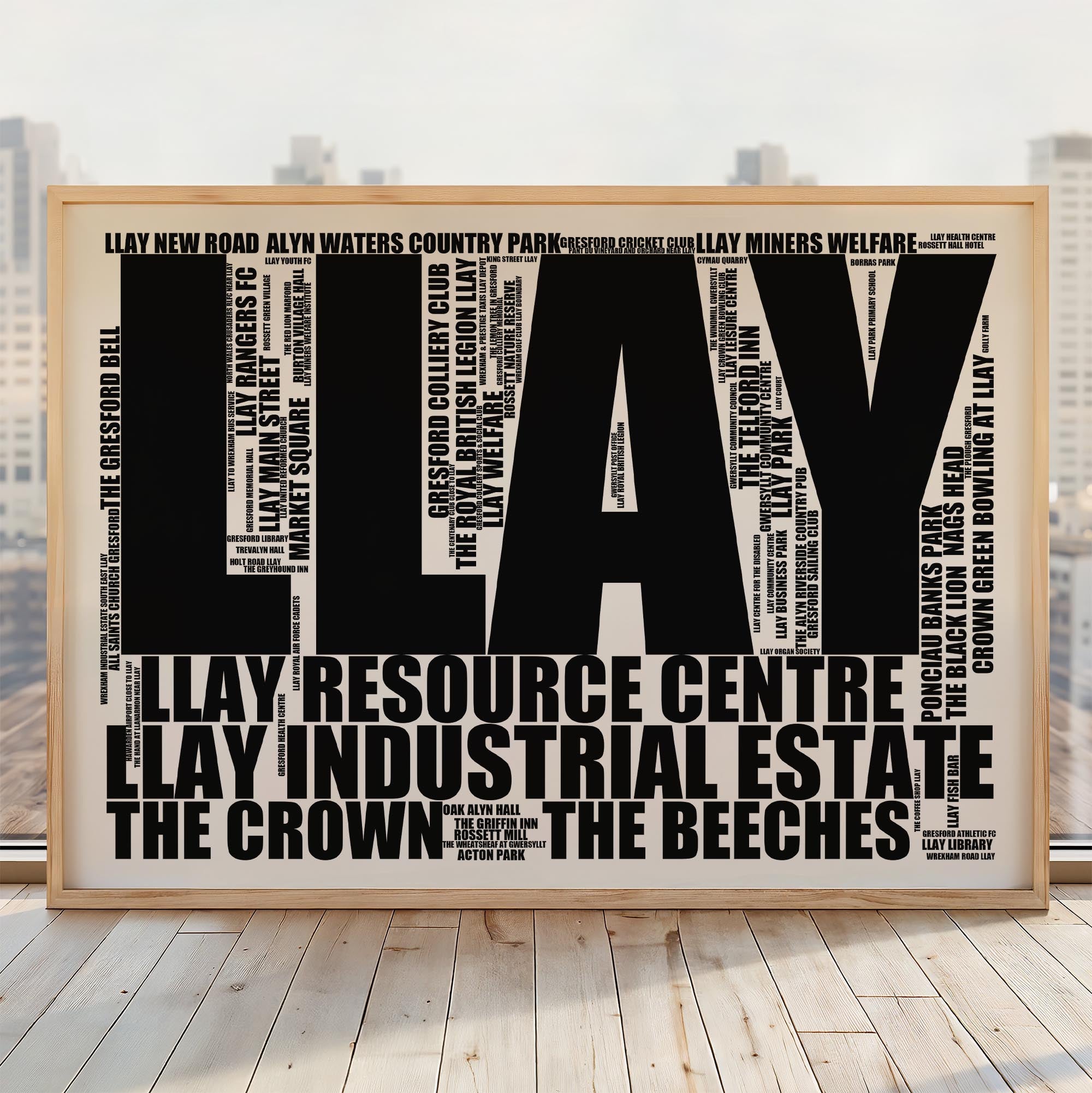 Llay - Premium Typographic Word Cloud Prints, Posters & Gifts