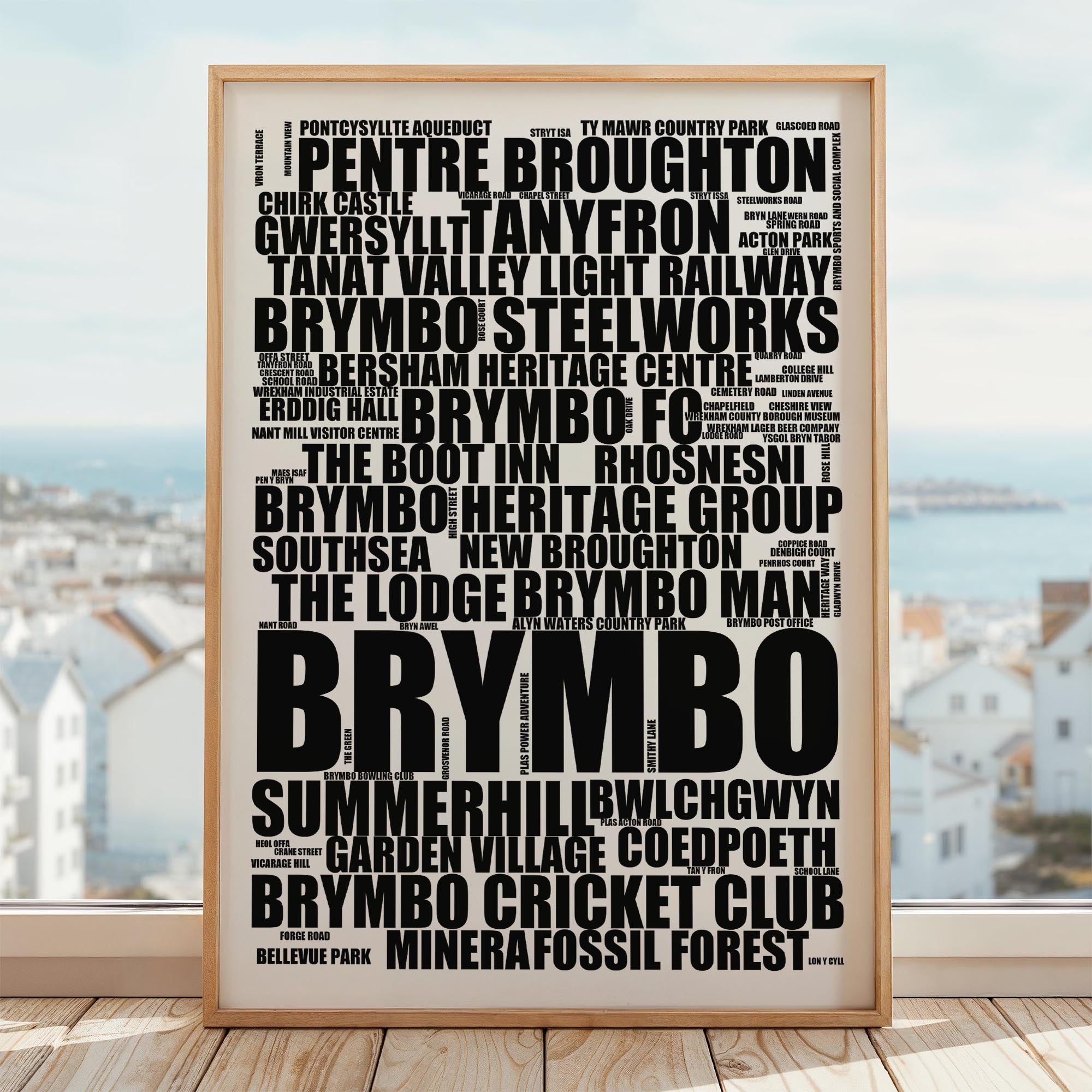 Brymbo - Premium Typographic Word Cloud Prints, Posters & Gifts