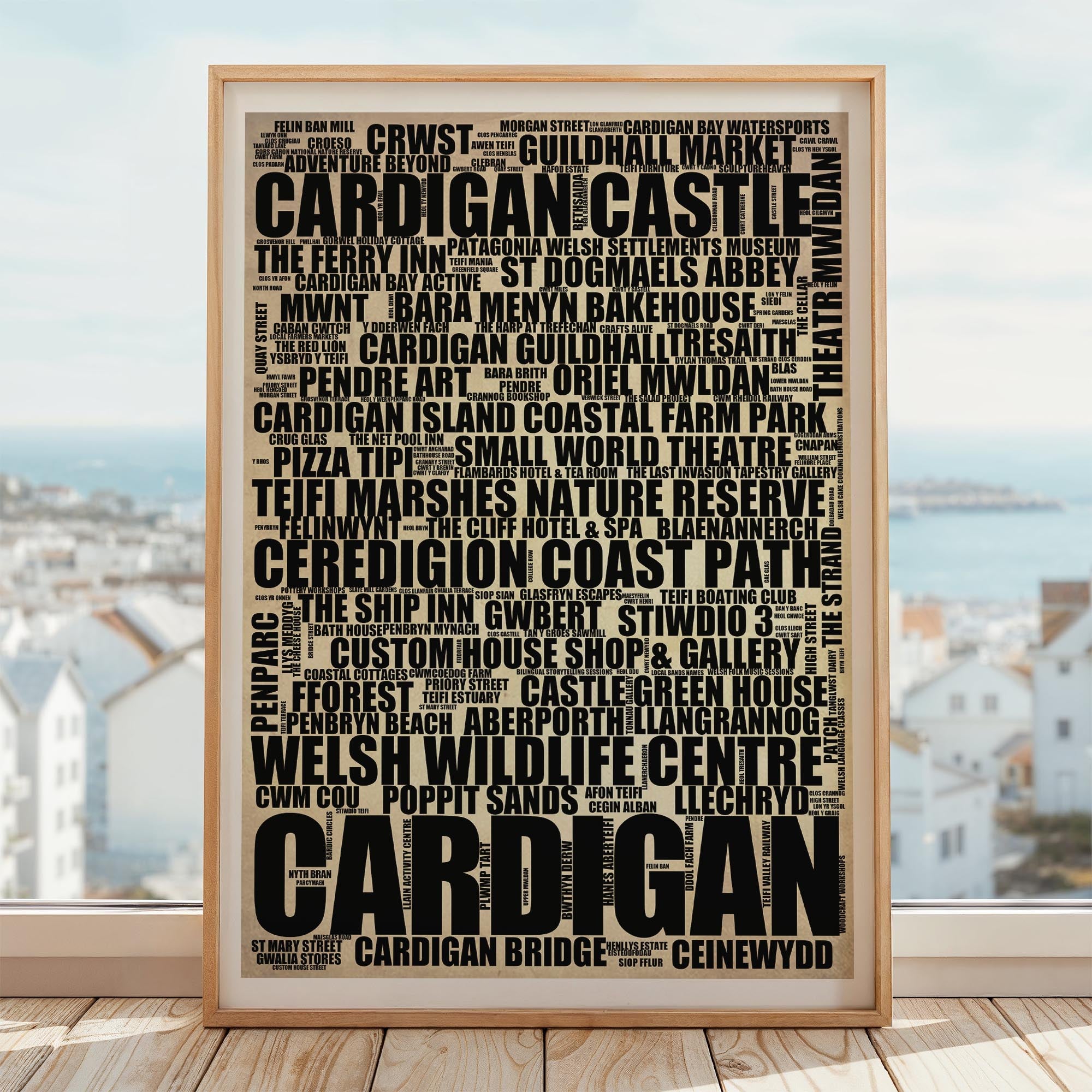 Cardigan - Premium Typographic Word Cloud Prints, Posters & Gifts