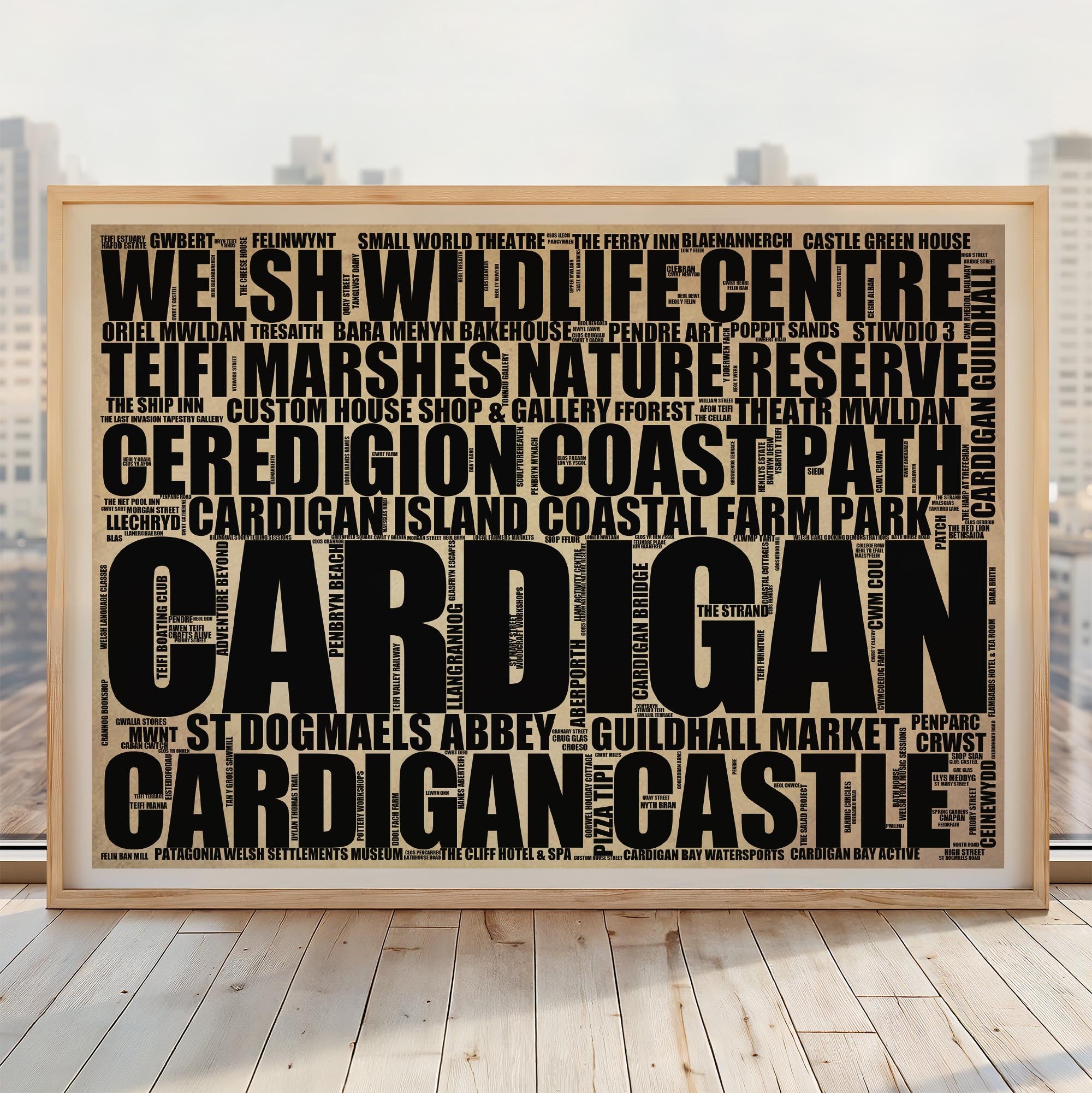 Cardigan - Premium Typographic Word Cloud Prints, Posters & Gifts