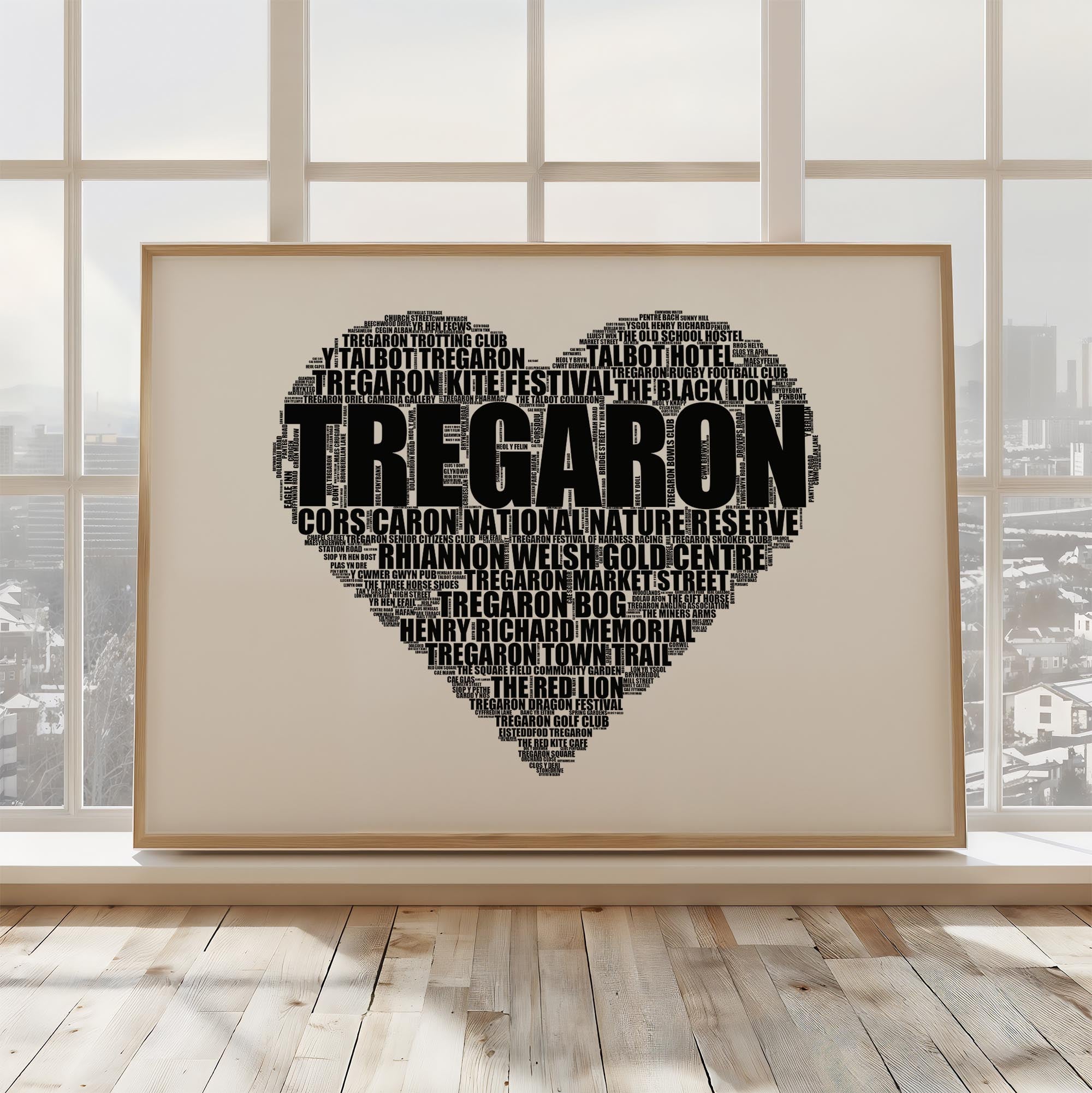 Tregaron - Premium Typographic Word Cloud Prints, Posters & Gifts