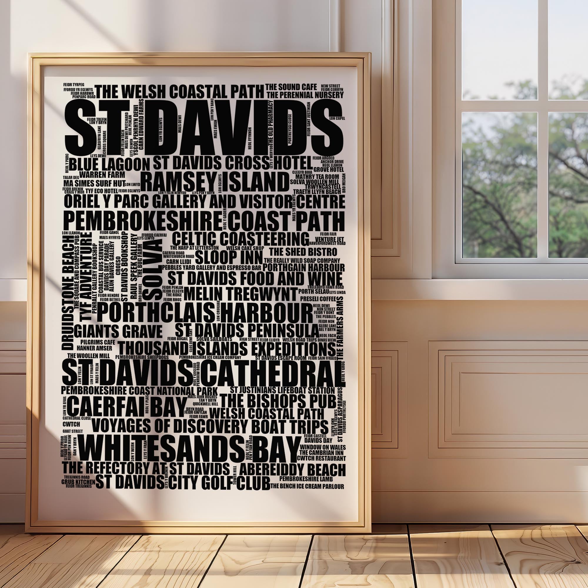 St Davids - Premium Typographic Word Cloud Prints, Posters & Gifts