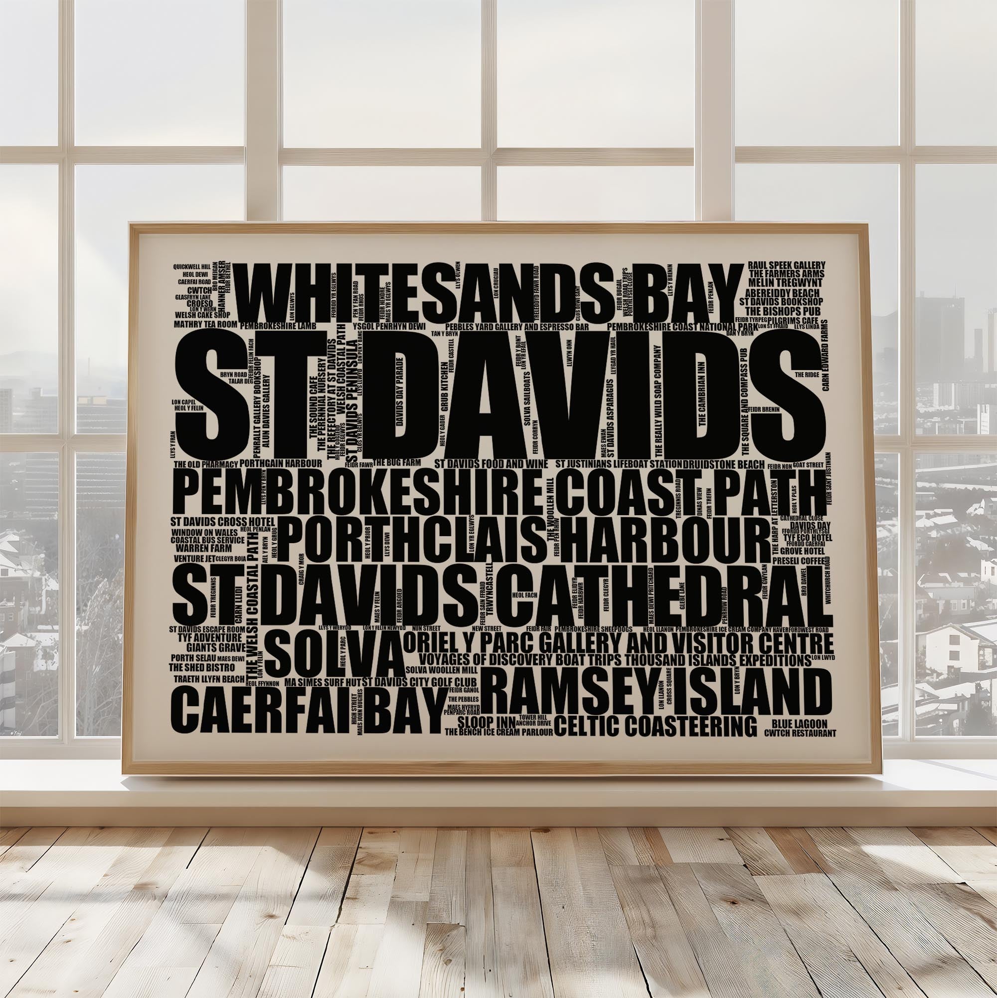 St Davids - Premium Typographic Word Cloud Prints, Posters & Gifts