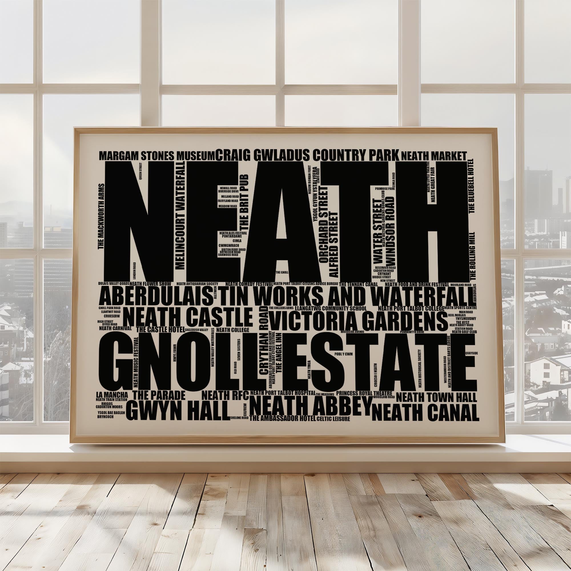 Neath - Premium Typographic Word Cloud Prints, Posters & Gifts