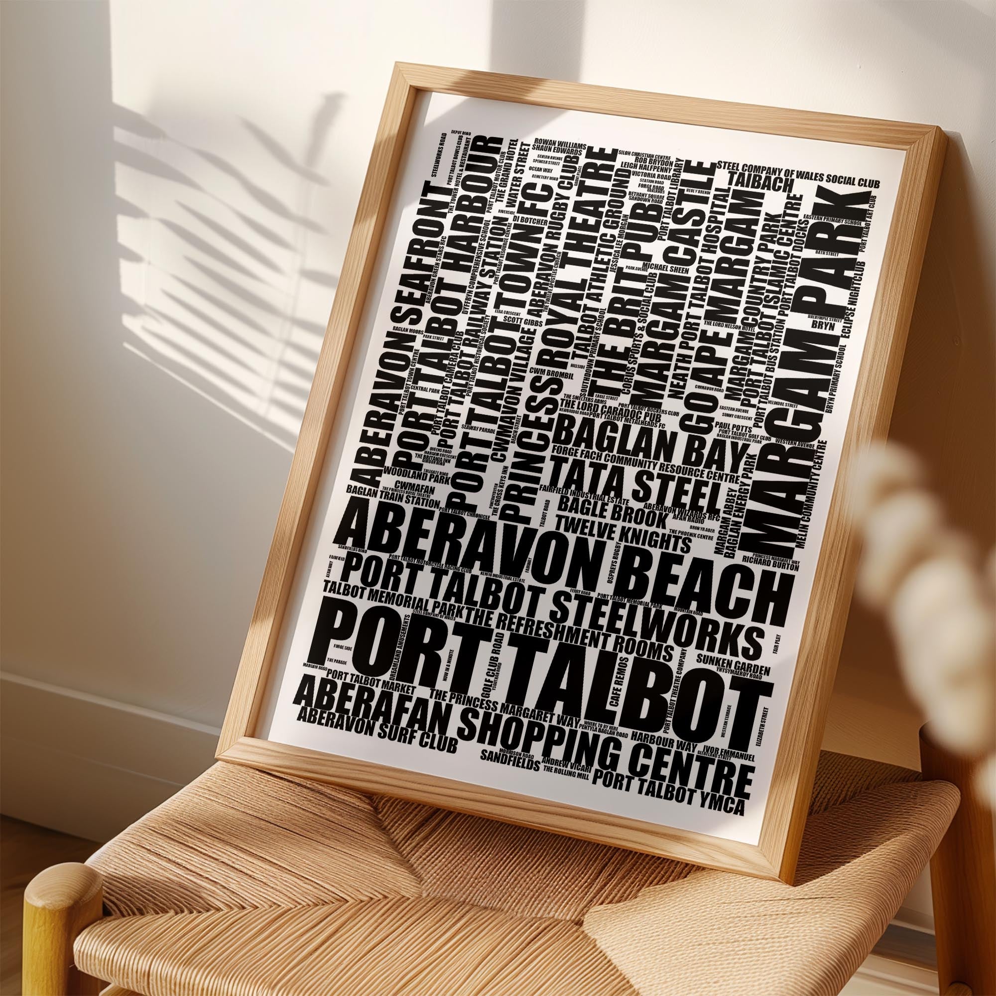 Port Talbot - Premium Typographic Word Cloud Prints, Posters & Gifts