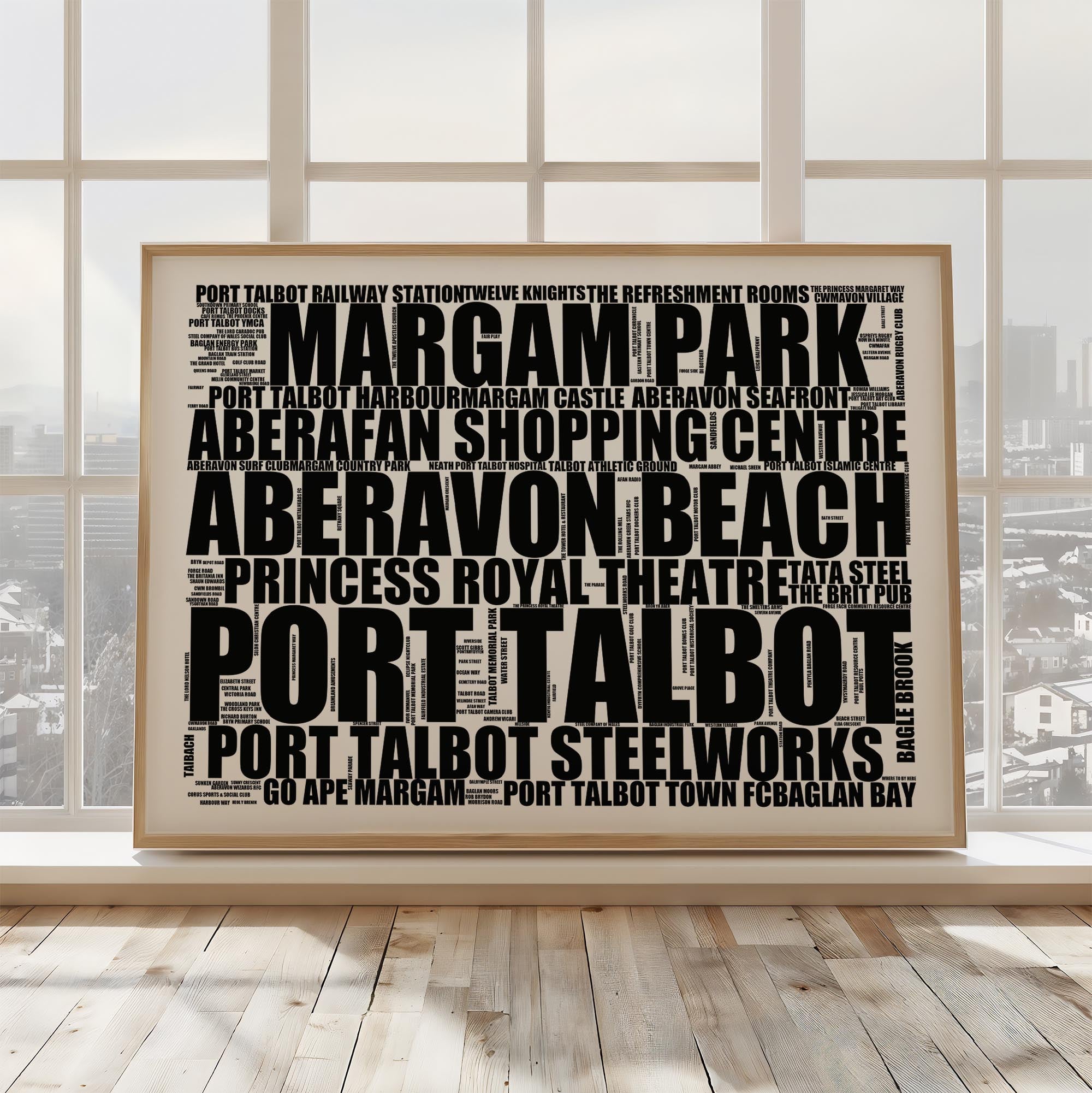 Port Talbot - Premium Typographic Word Cloud Prints, Posters & Gifts