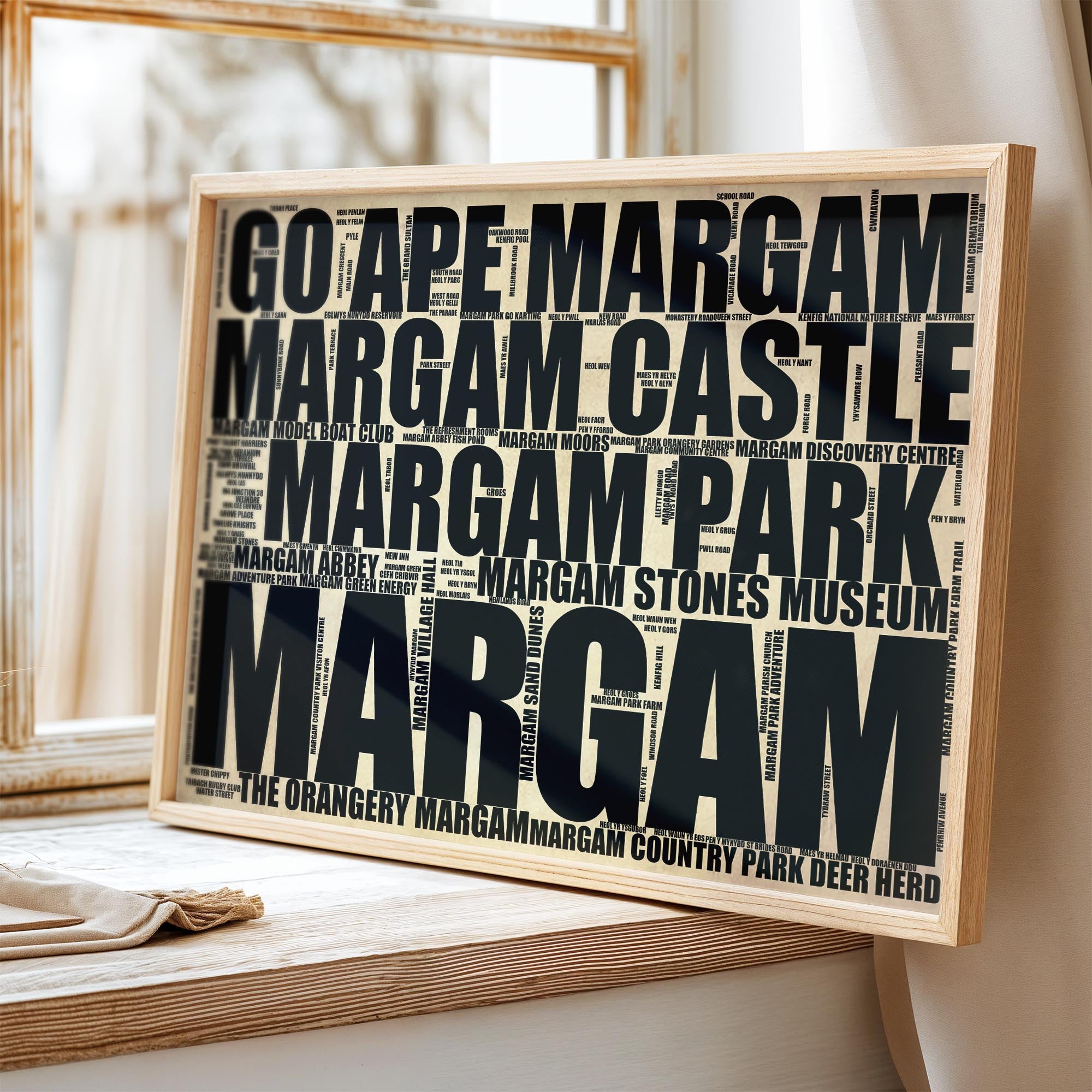 Margam - Premium Typographic Word Cloud Prints, Posters & Gifts