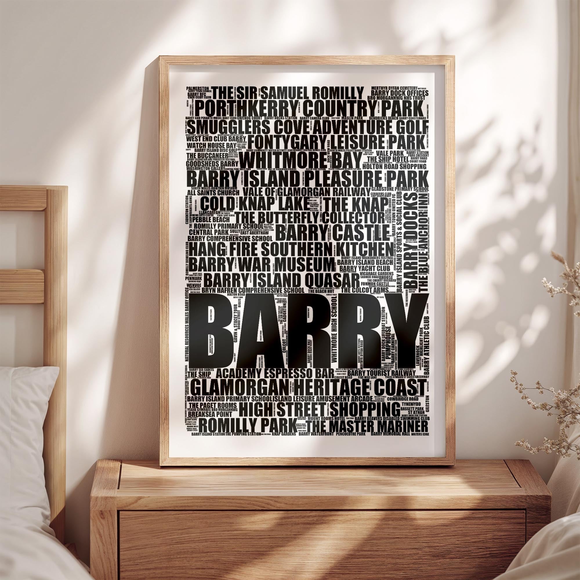 Barry - Premium Typographic Word Cloud Prints, Posters & Gifts