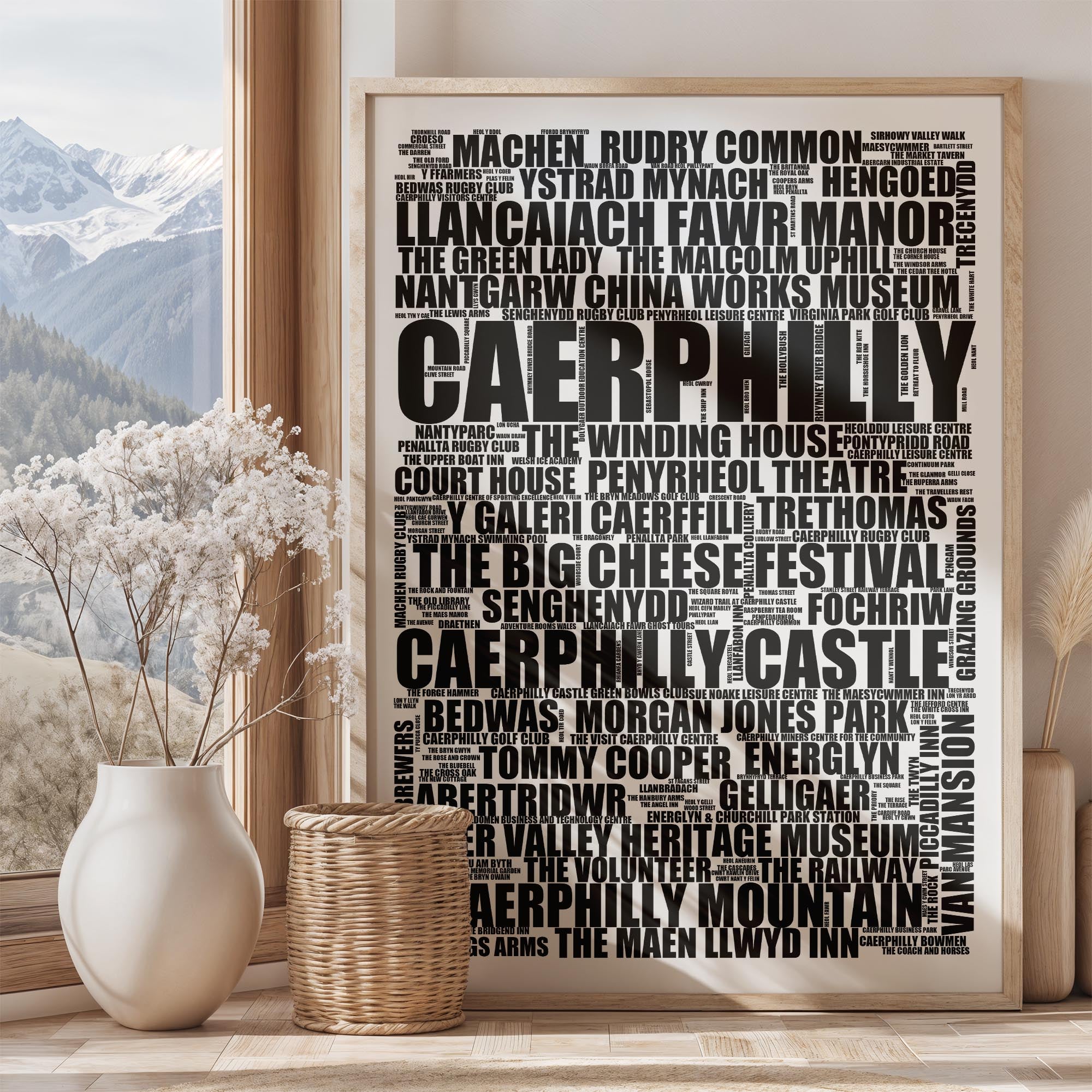 Caerphilly - Premium Typographic Word Cloud Prints, Posters & Gifts