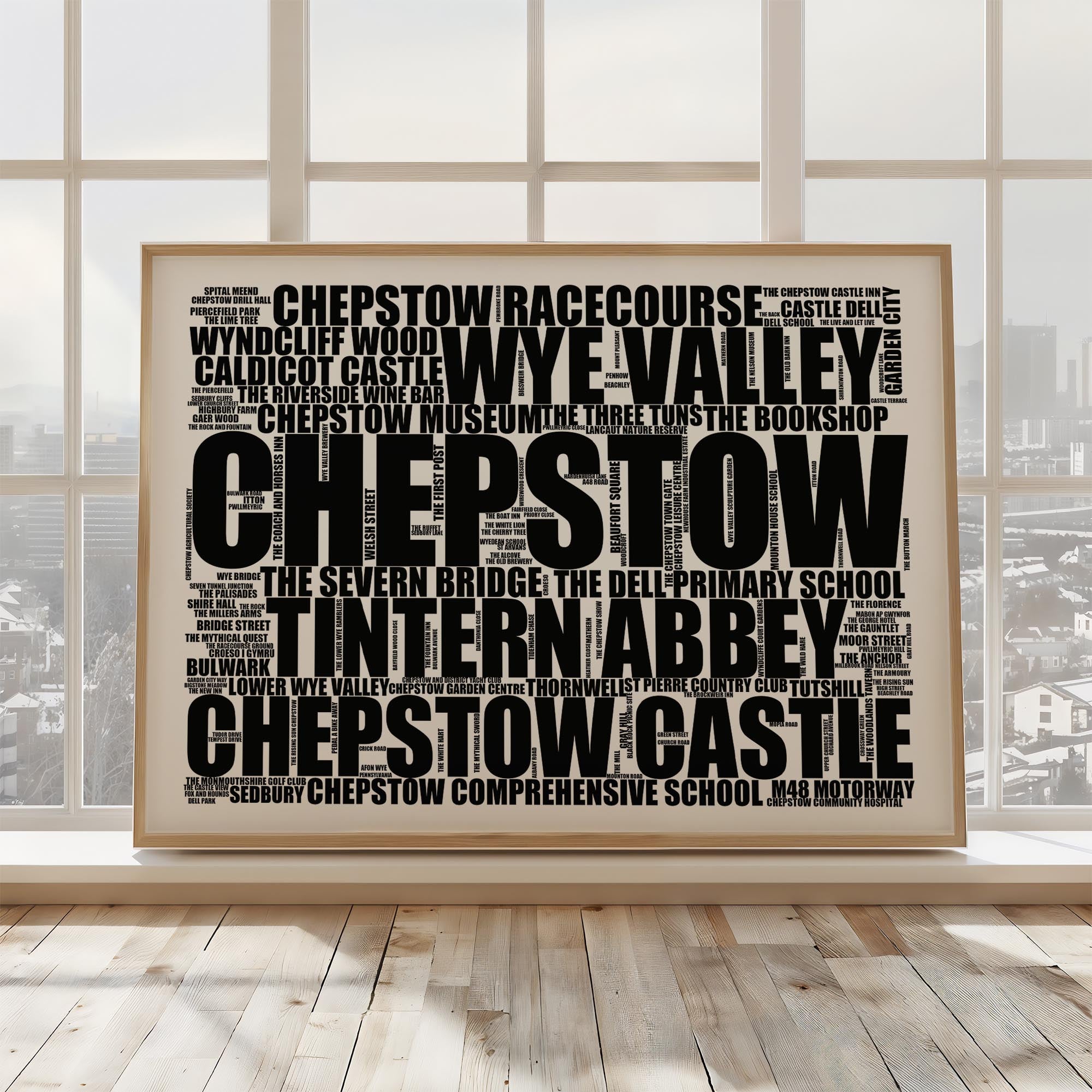 Chepstow - Premium Typographic Word Cloud Prints, Posters & Gifts