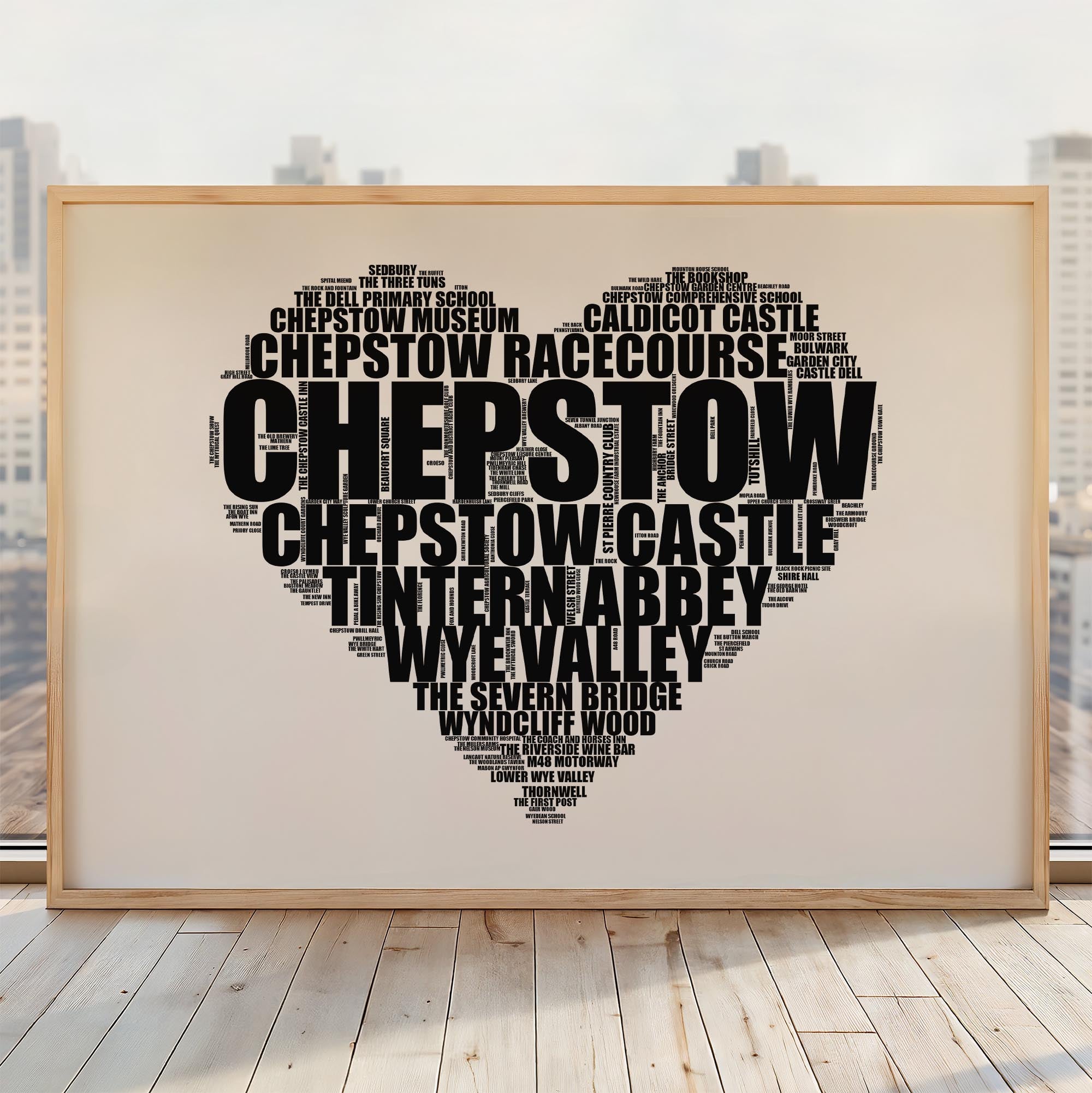 Chepstow - Premium Typographic Word Cloud Prints, Posters & Gifts