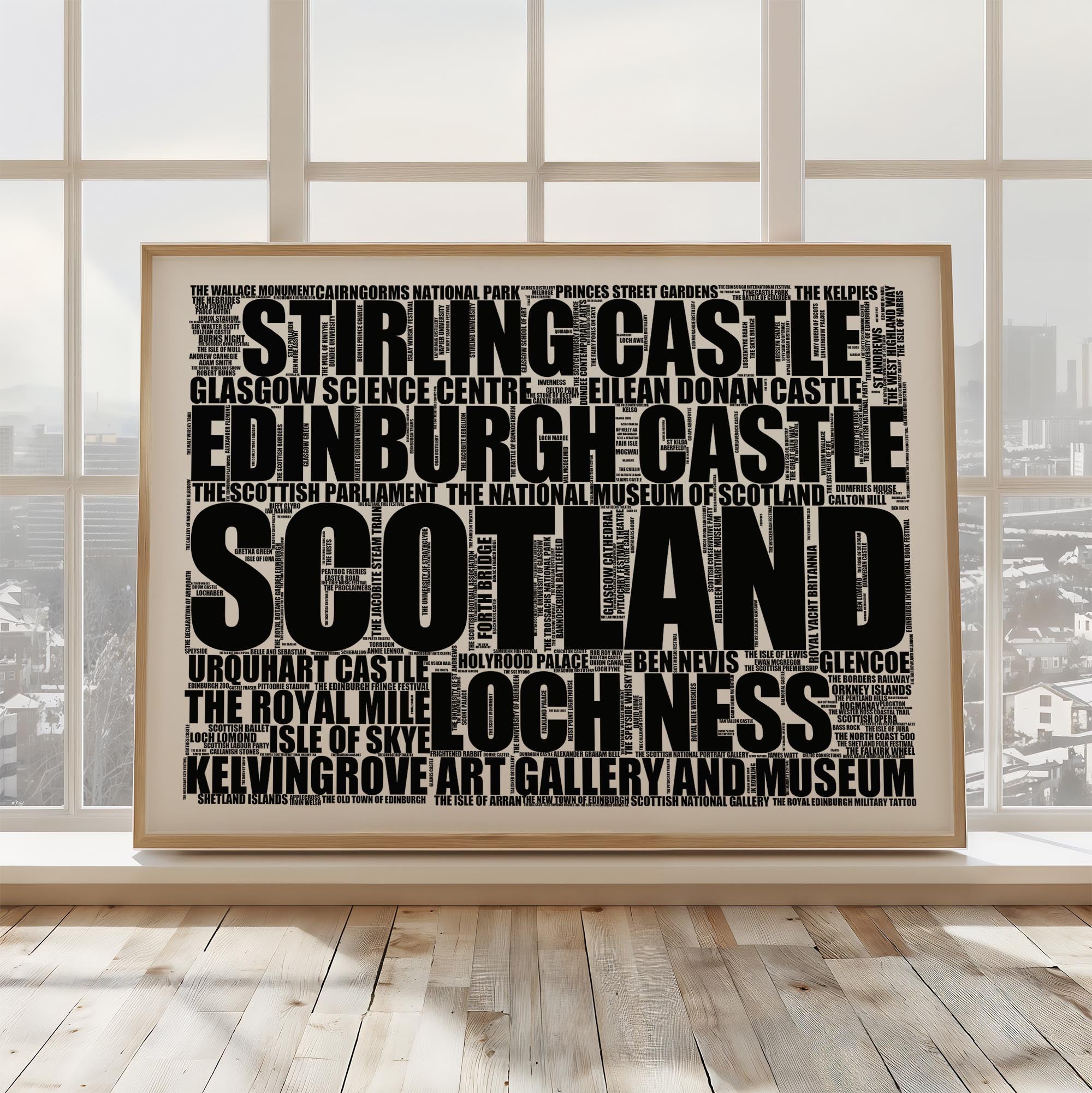 Scotland - Premium Typographic Word Cloud Prints, Posters & Gifts