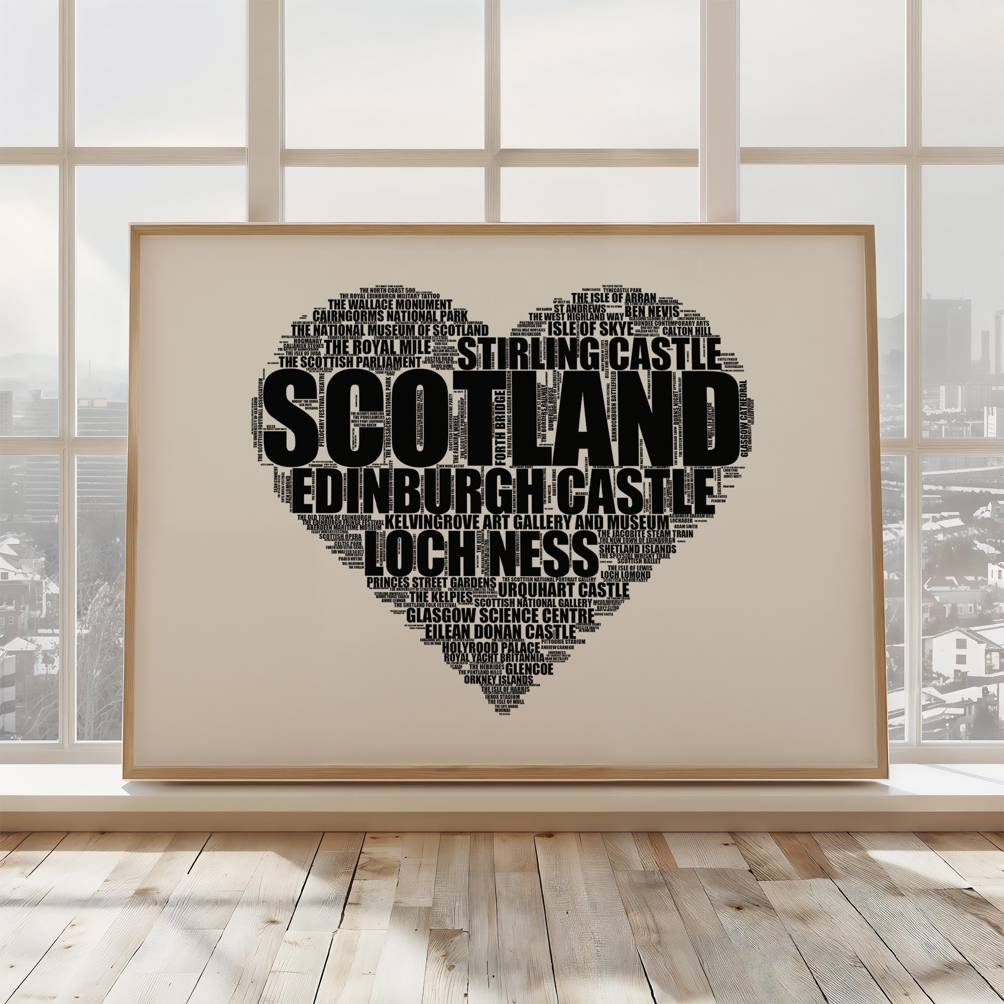 Scotland - Premium Typographic Word Cloud Prints, Posters & Gifts