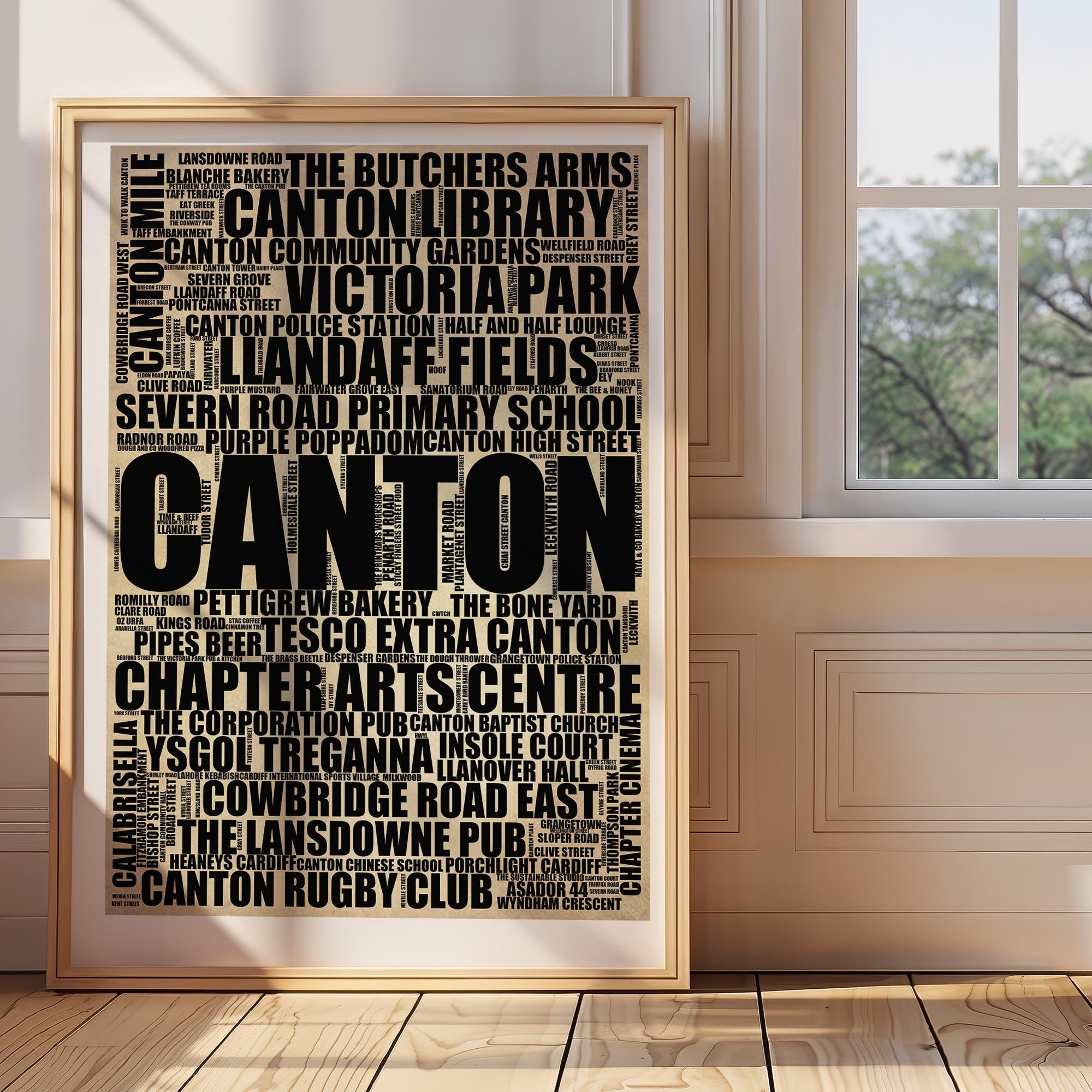 Canton - Premium Typographic Word Cloud Prints, Posters & Gifts