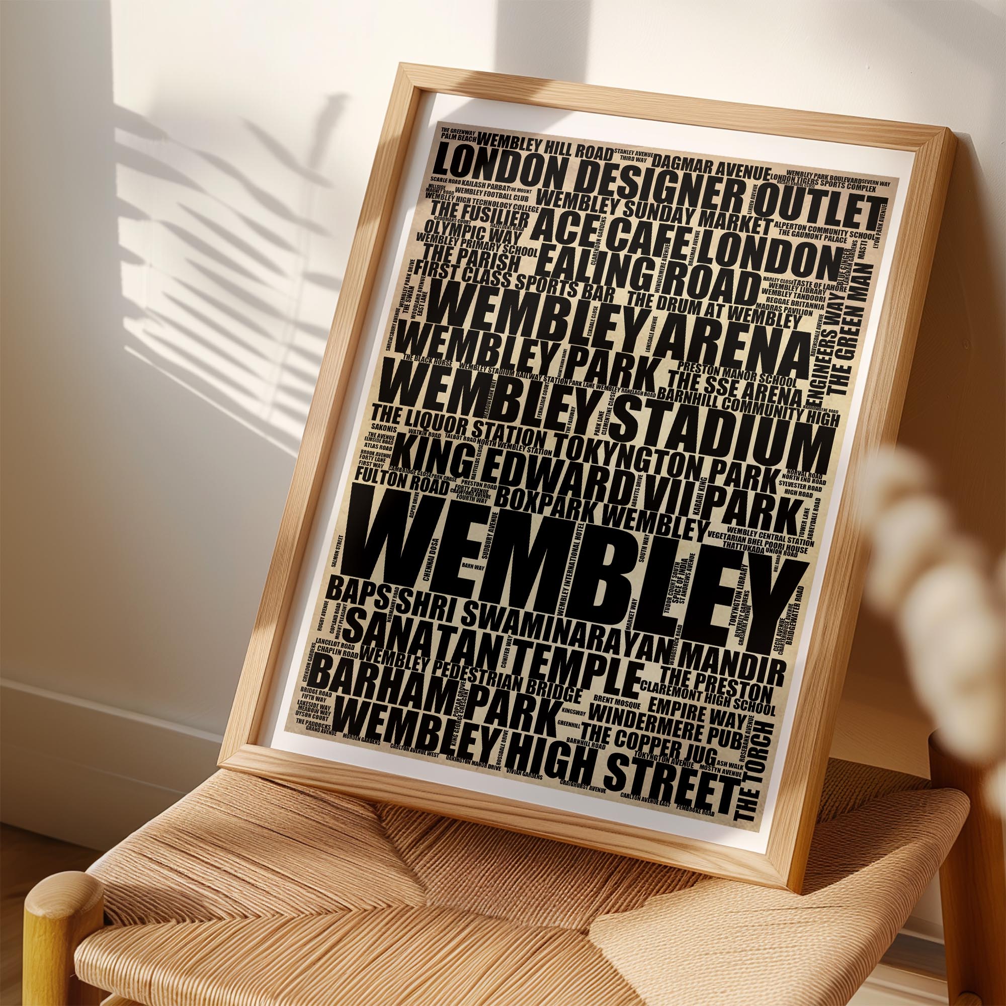 Wembley - Premium Typographic Word Cloud Prints, Posters & Gifts