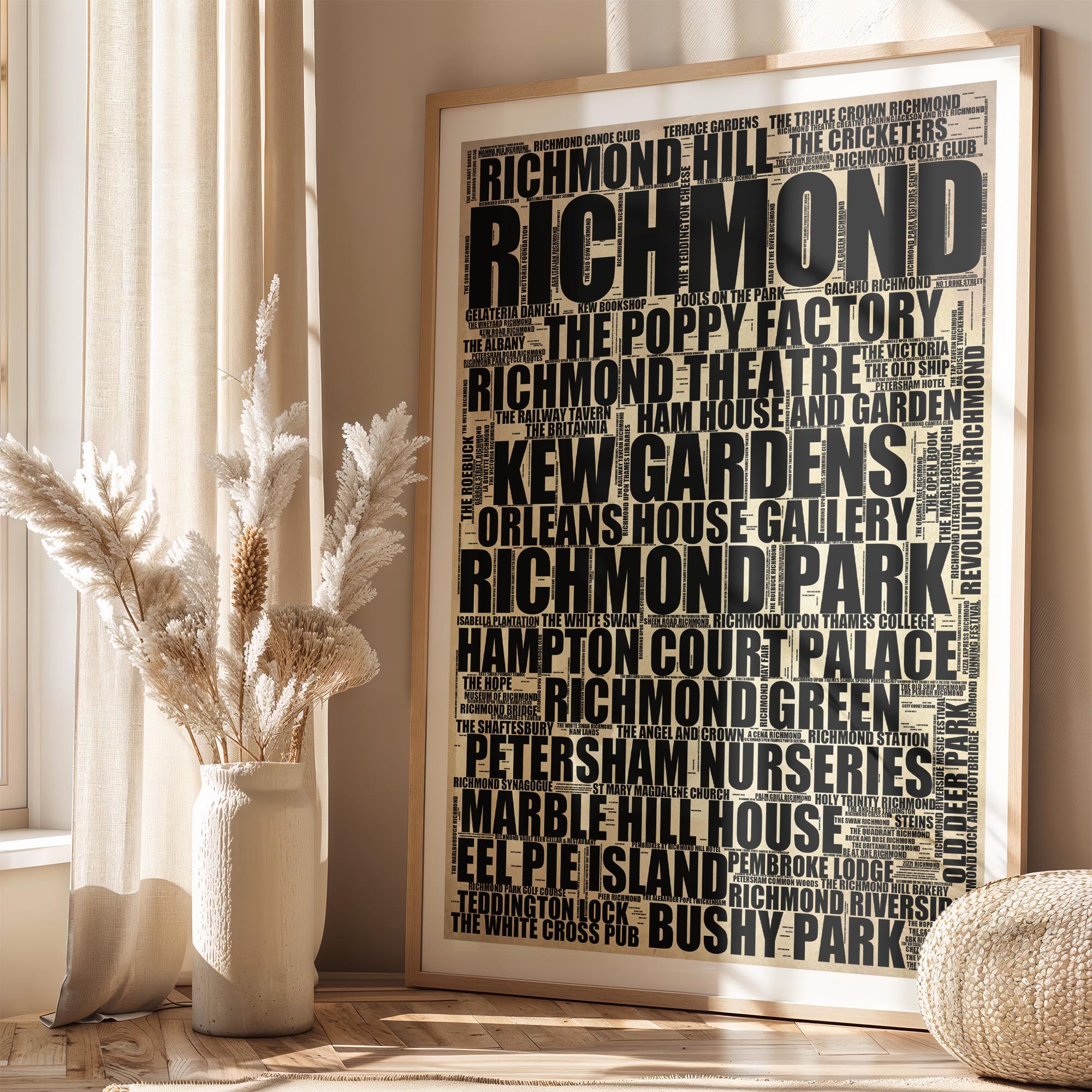 Richmond - Premium Typographic Word Cloud Prints, Posters & Gifts