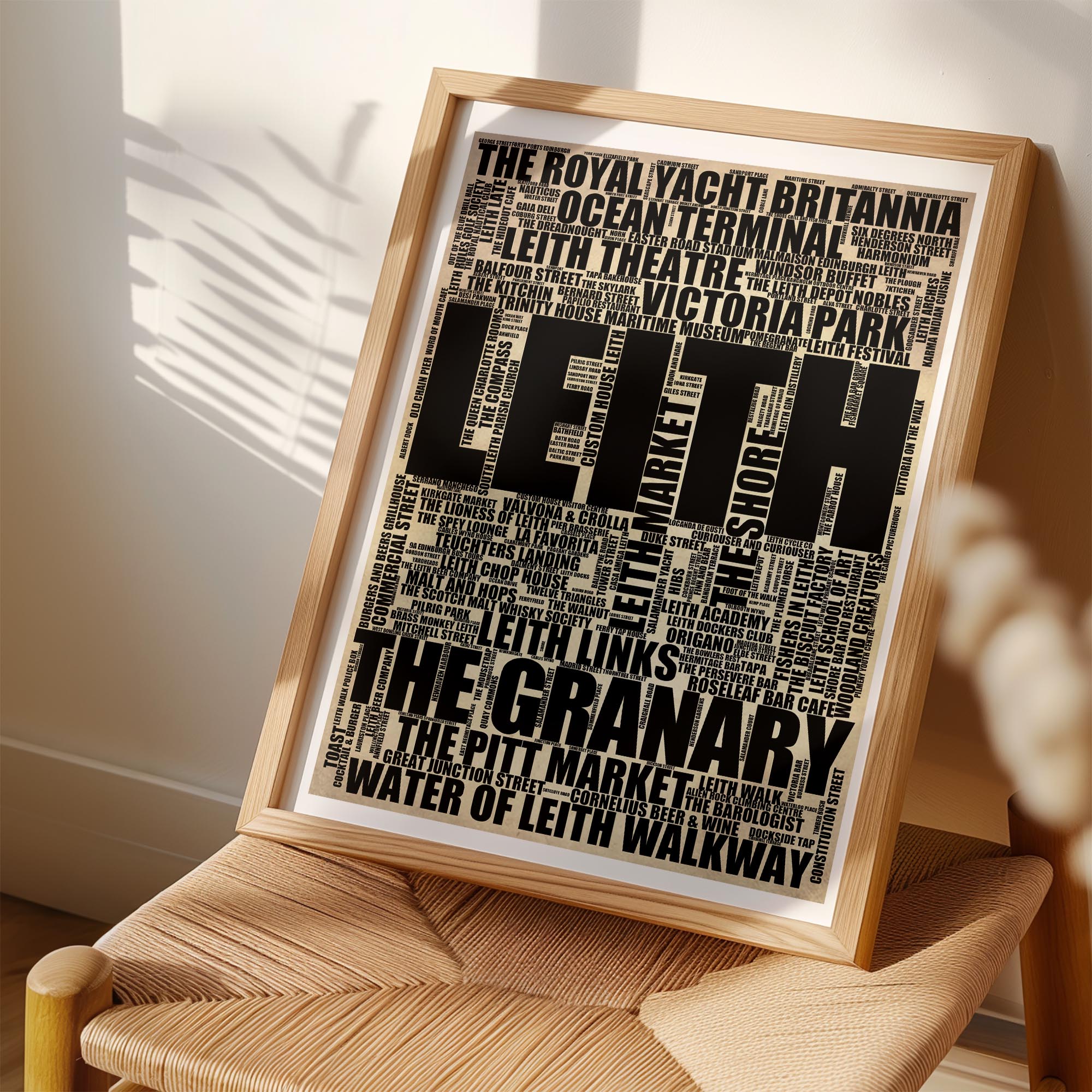 Leith - Premium Typographic Word Cloud Prints, Posters & Gifts