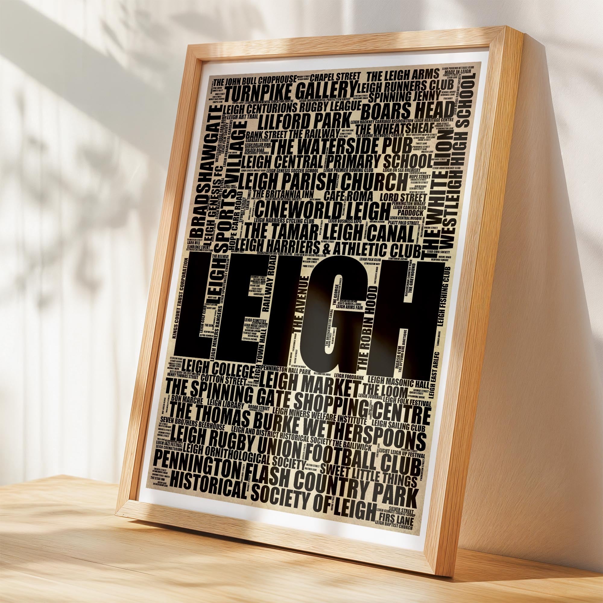 Leigh - Premium Typographic Word Cloud Prints, Posters & Gifts
