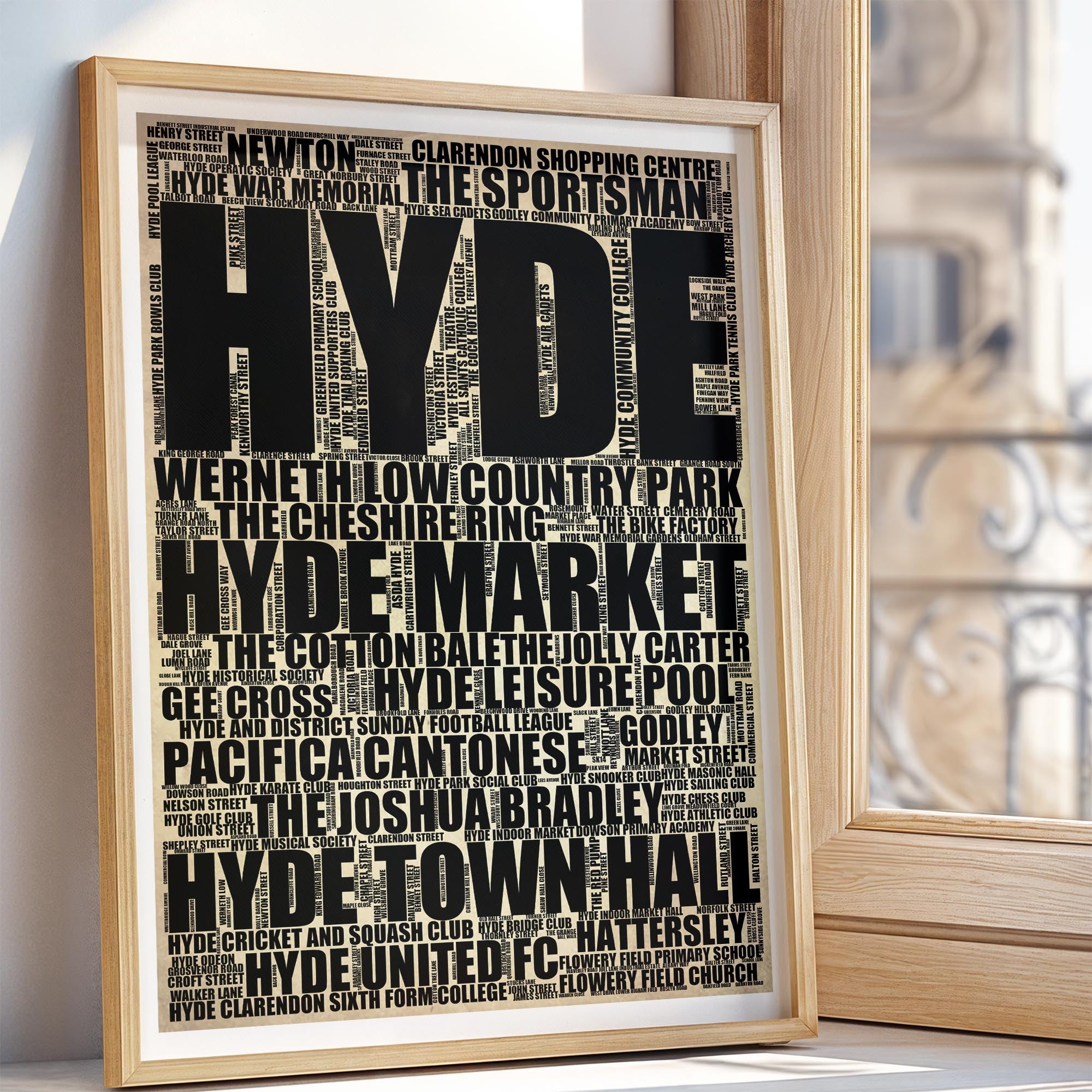 Hyde - Premium Typographic Word Cloud Prints, Posters & Gifts