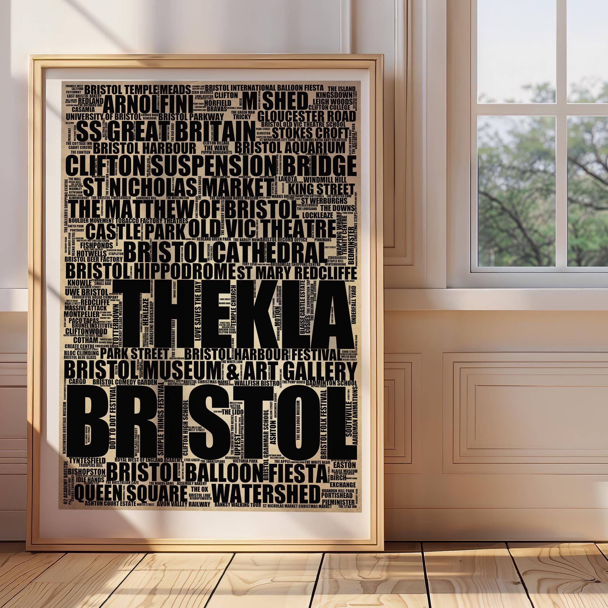 Bristol - Premium Typographic Word Cloud Prints, Posters & Gifts