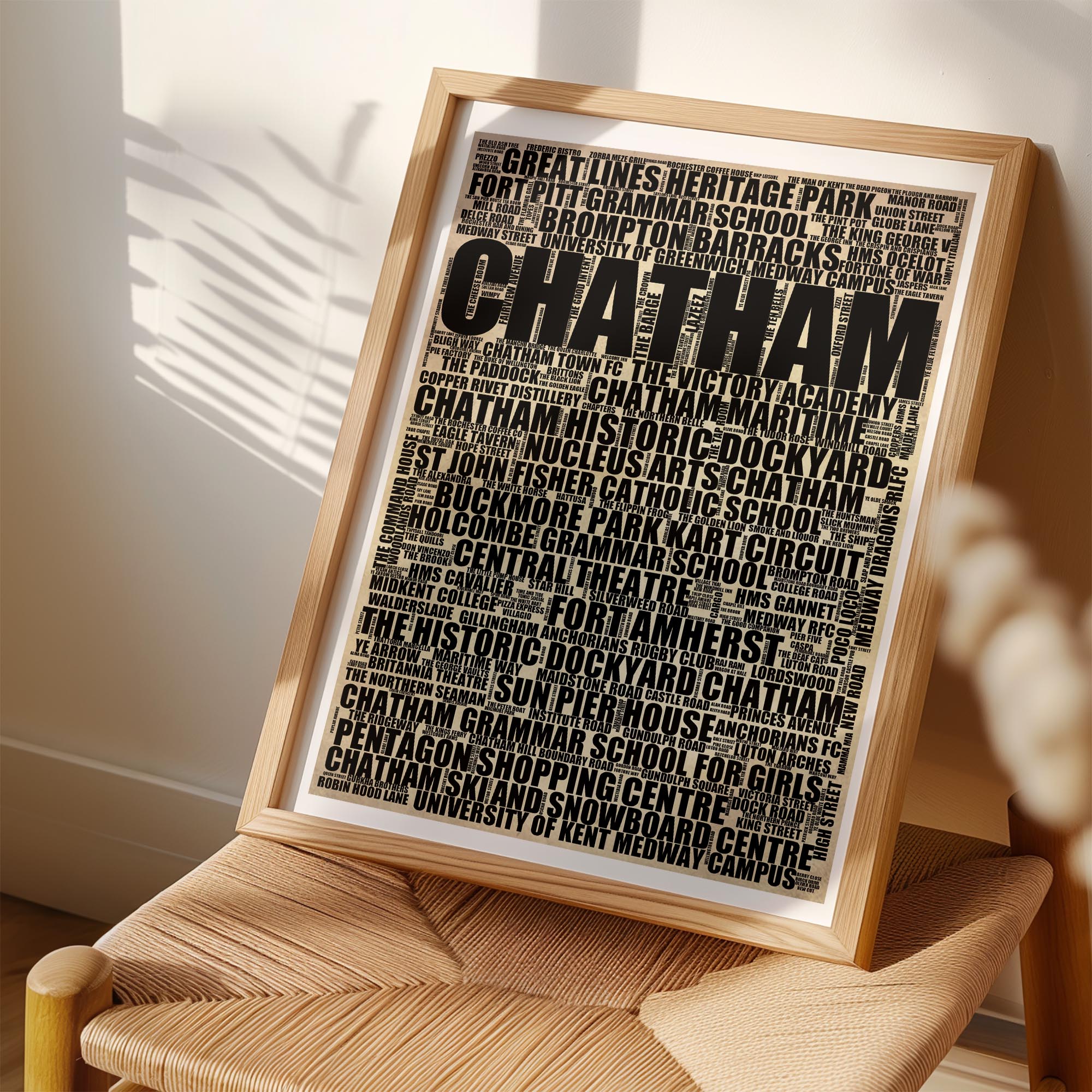 Chatham - Premium Typographic Word Cloud Prints, Posters & Gifts