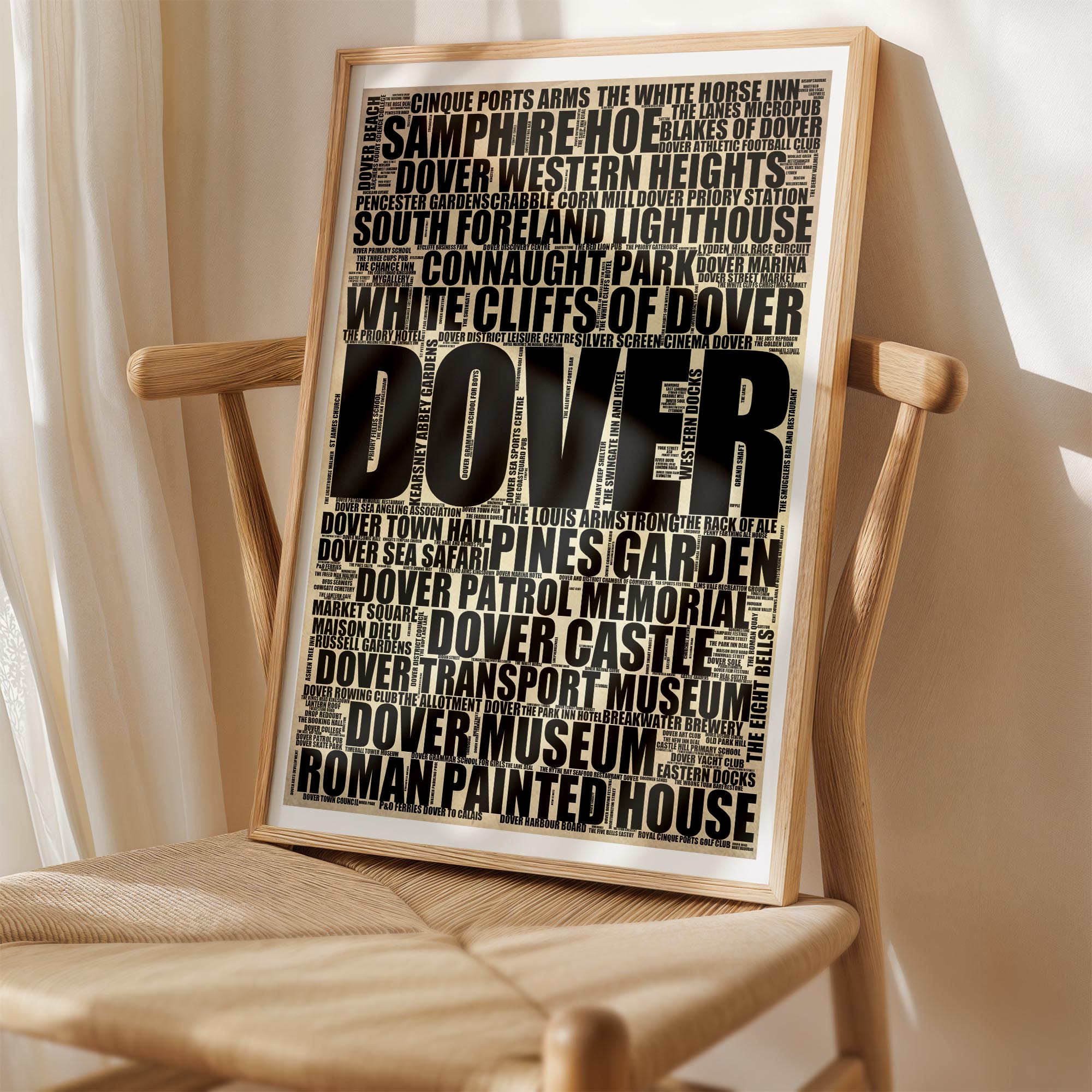 Dover - Premium Typographic Word Cloud Prints, Posters & Gifts