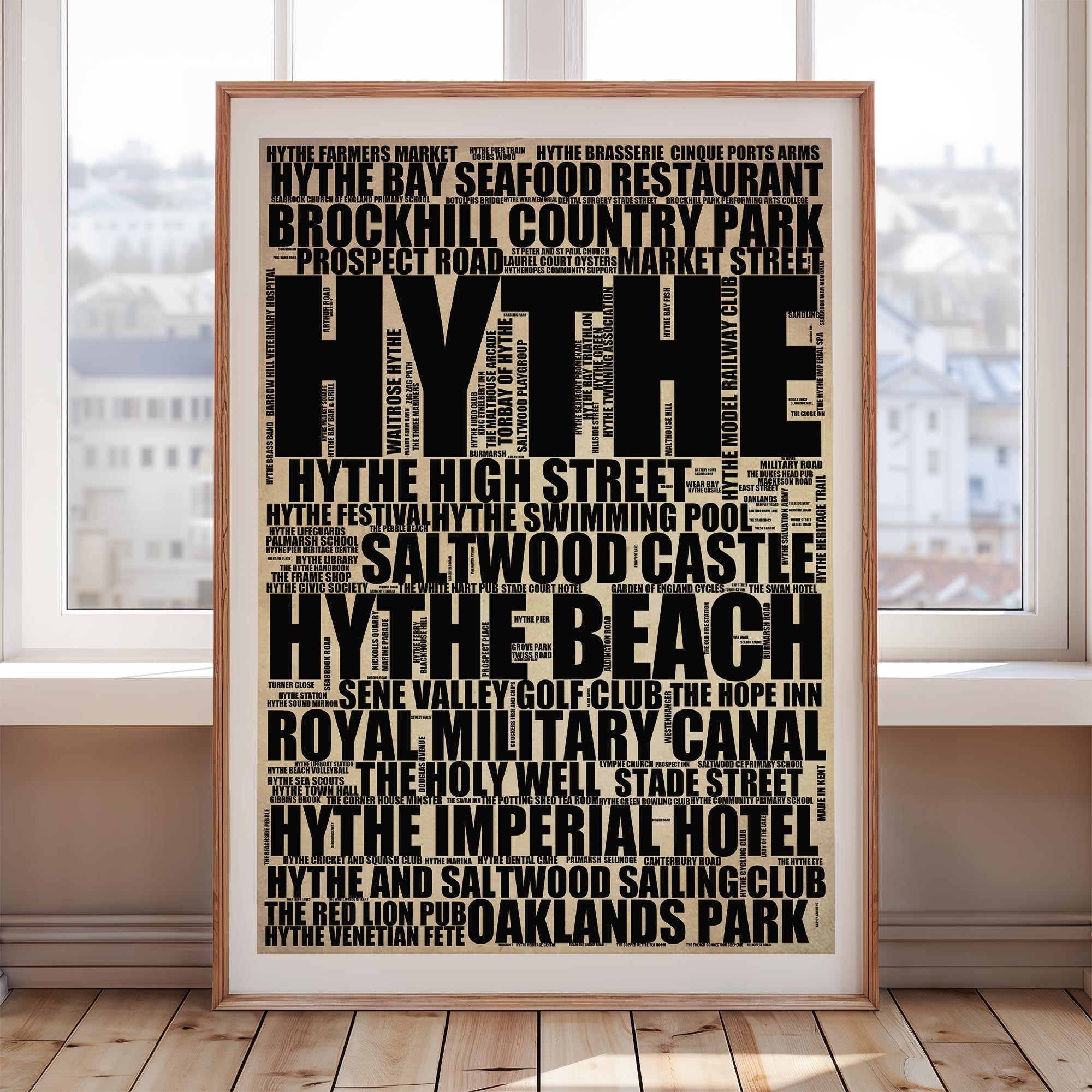 Hythe - Premium Typographic Word Cloud Prints, Posters & Gifts