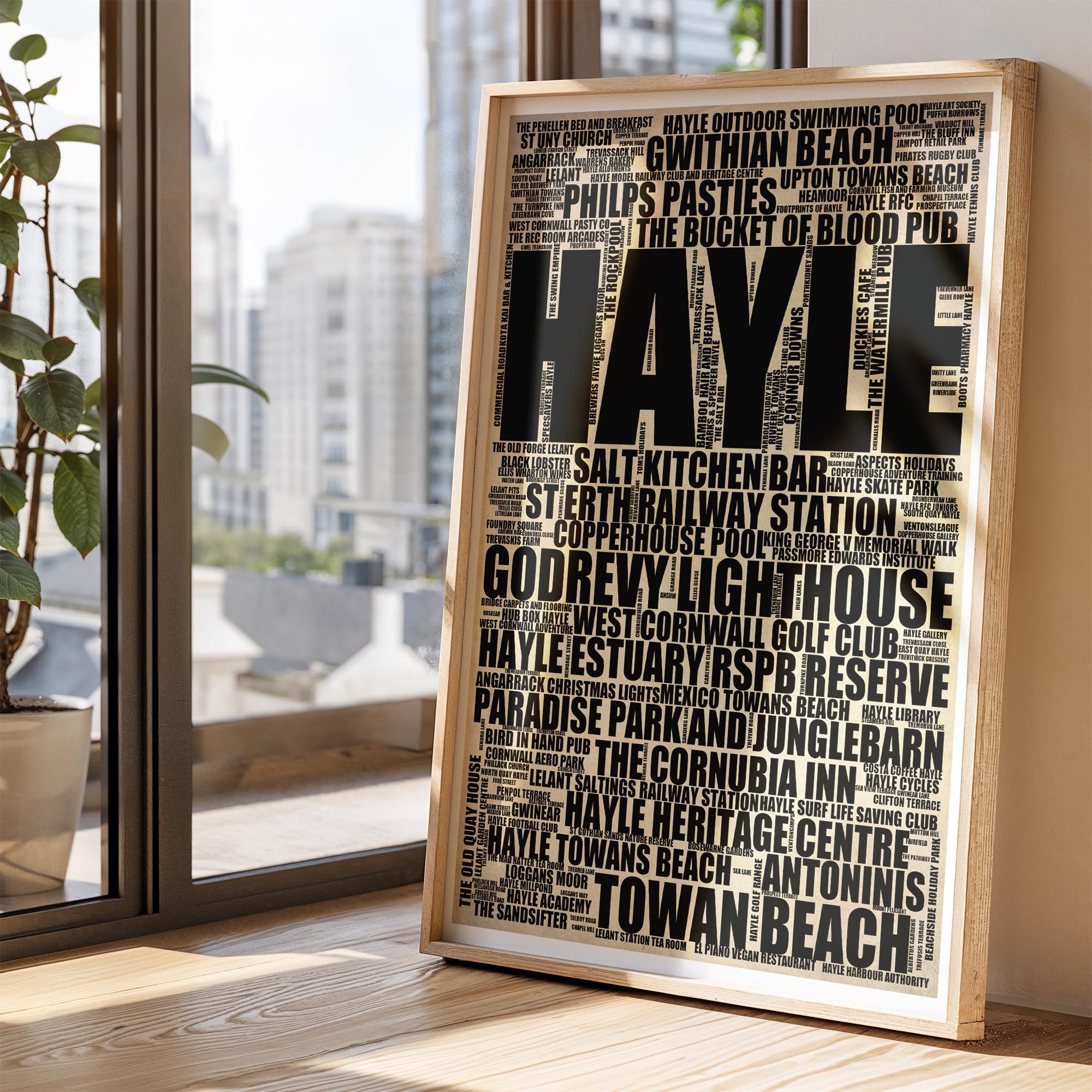 Hayle - Premium Typographic Word Cloud Prints, Posters & Gifts