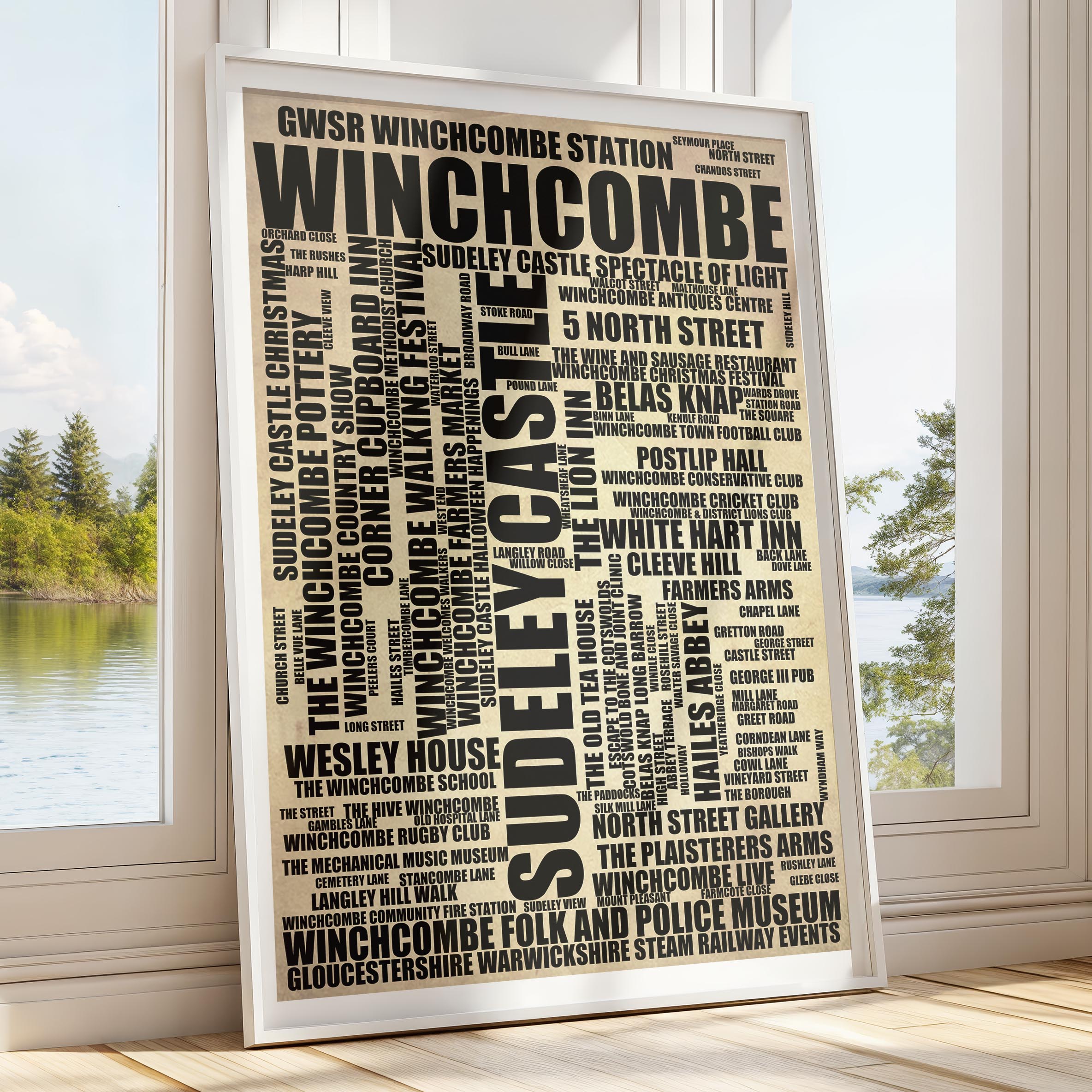 Winchcombe - Premium Typographic Word Cloud Prints, Posters & Gifts